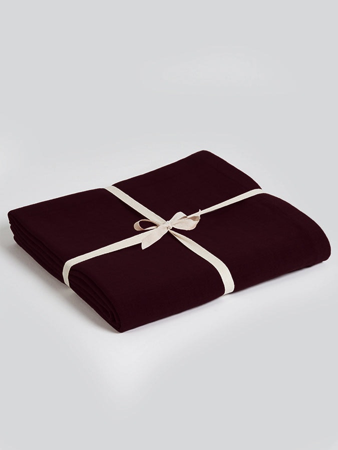 Rackhams Gots Organic Cotton Yoga Blanket - Raspberry