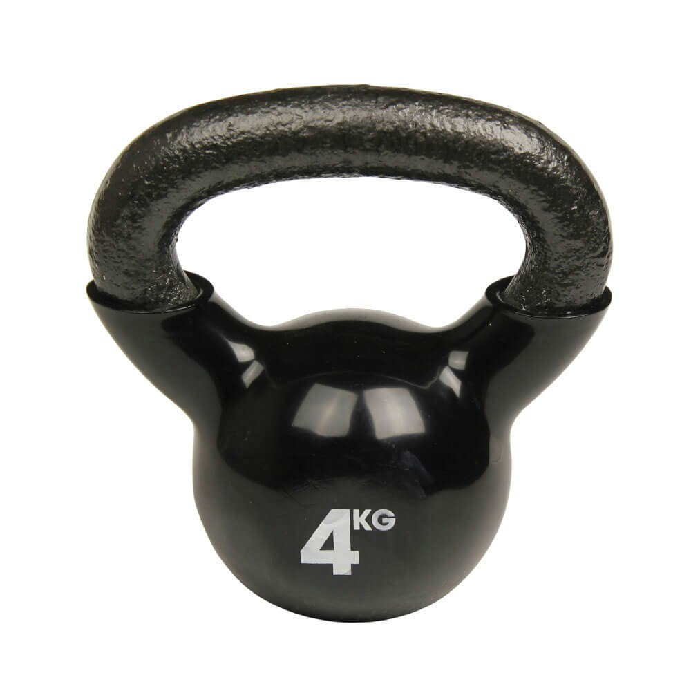 Fitness Mad Black 4Kg Cast Iron Kettlebell