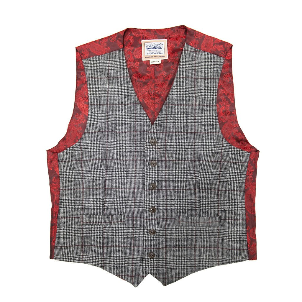 Heritage Traditions Grey Heritage Tweed Waistcoat - Small 38" - Prince Of Wales