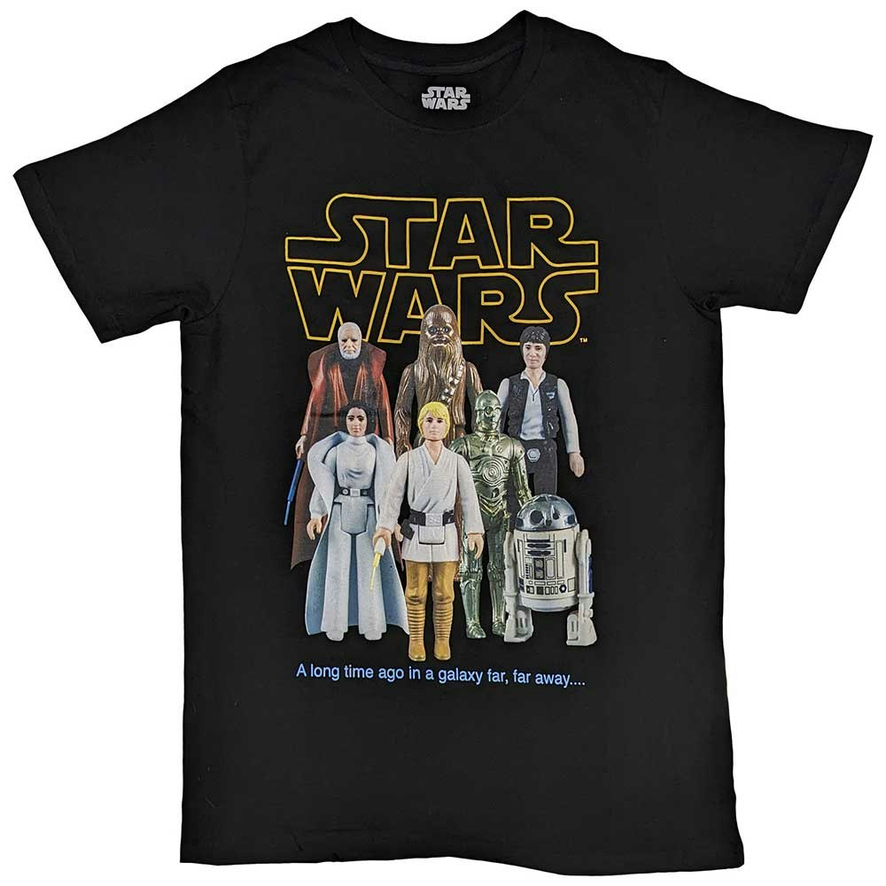Paradiso Clothing Men's Black Star Wars T Shirt Rebels Toy Figures New Official - S