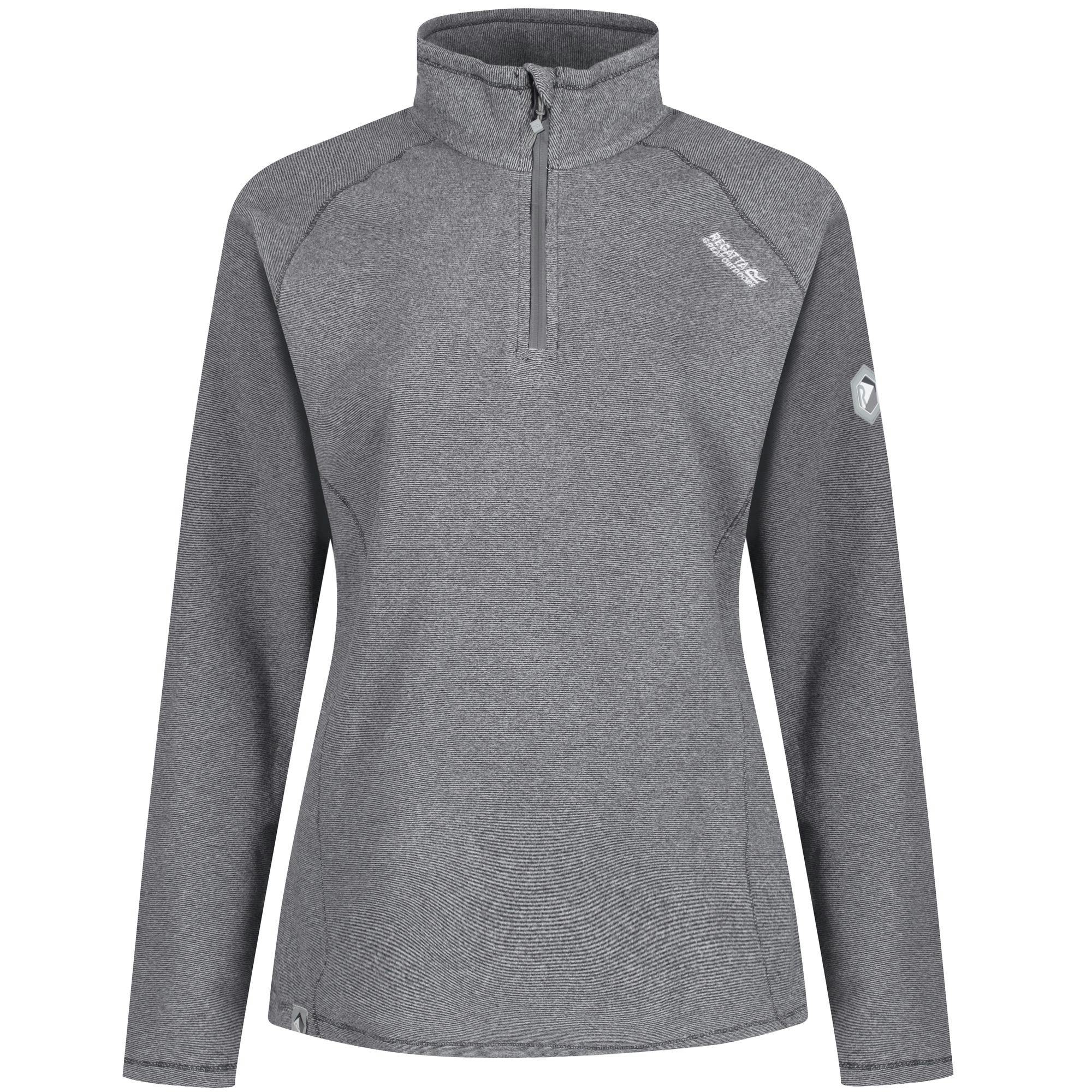 Regatta Women's Dark/Light Great Outdoors Montes Half Zip Fleece Top - Steel - 16 Uk - Steel - 100% Polyester
