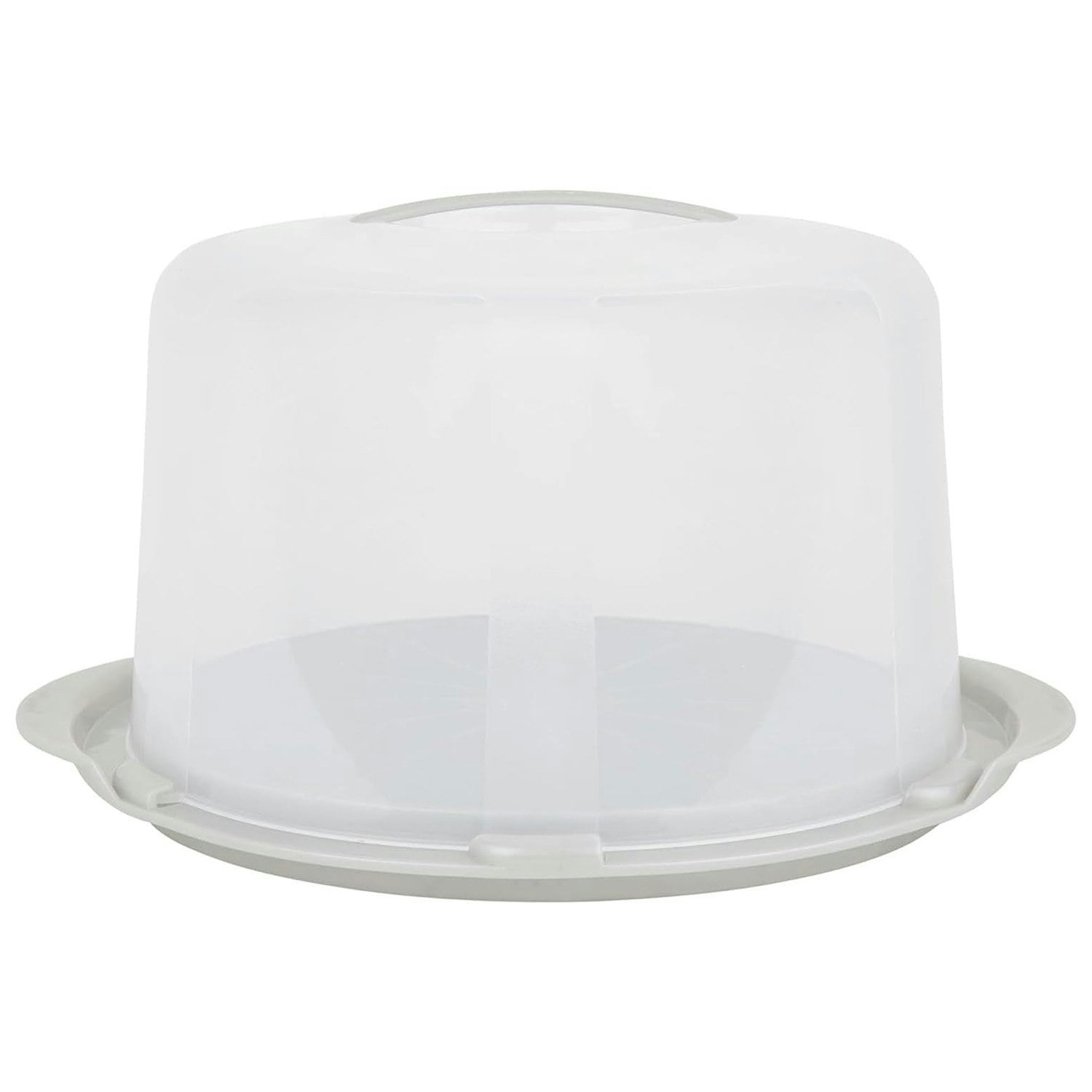 Rackhams Clear Plastic Cake Caddy Storage Containers With Lid & Carry Handles - Deep Cake Box