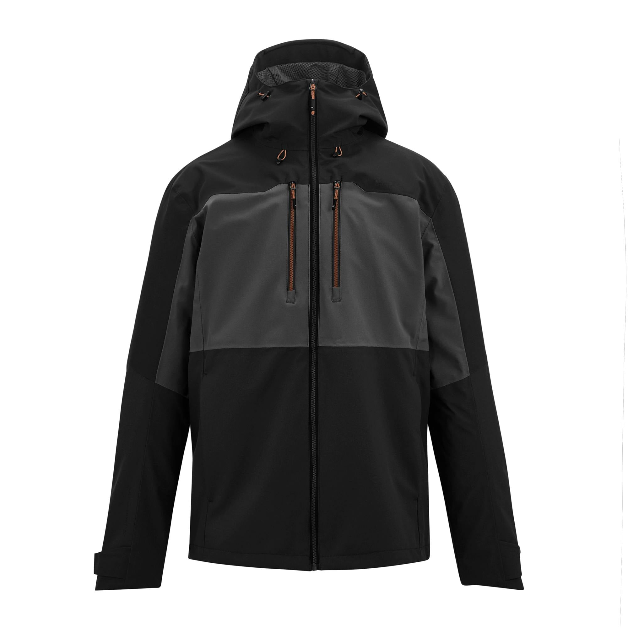 Regatta Men's Black Maland Ii Waterproof Jacket - Ash/ - 3XL - Ash/ - 100% Recycled Polyester