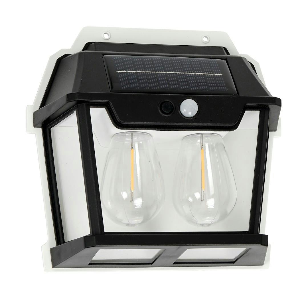 Milagro Black/White/Light Filo Double Solar Wall Lamp 3000K