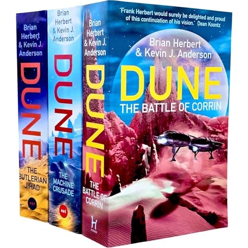 Hodder Men's Legends Of Dune Series Book Set The Butlerian Jihad, The Machine Crusade And The Battle Of Corrin Size 3