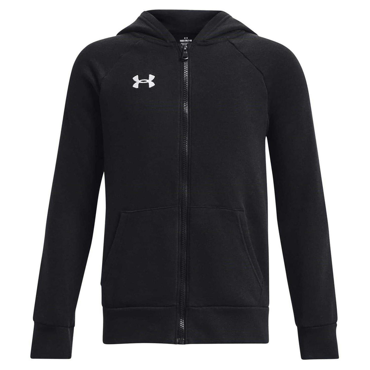 Under Armour Boys Black Logo Full Zip Hoodie - 9-10 Years - 60% Cotton/40% Polyester
