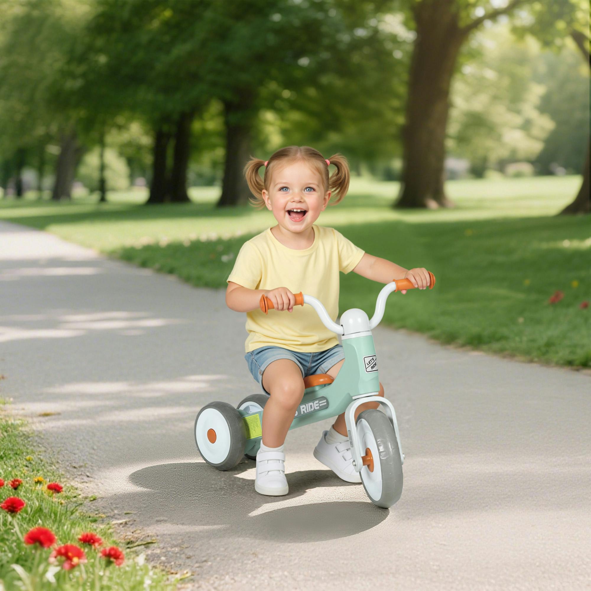 AIYAPLAY Baby Balance Bike - 3 Wheels - Green - 12-36 Months - Image 4