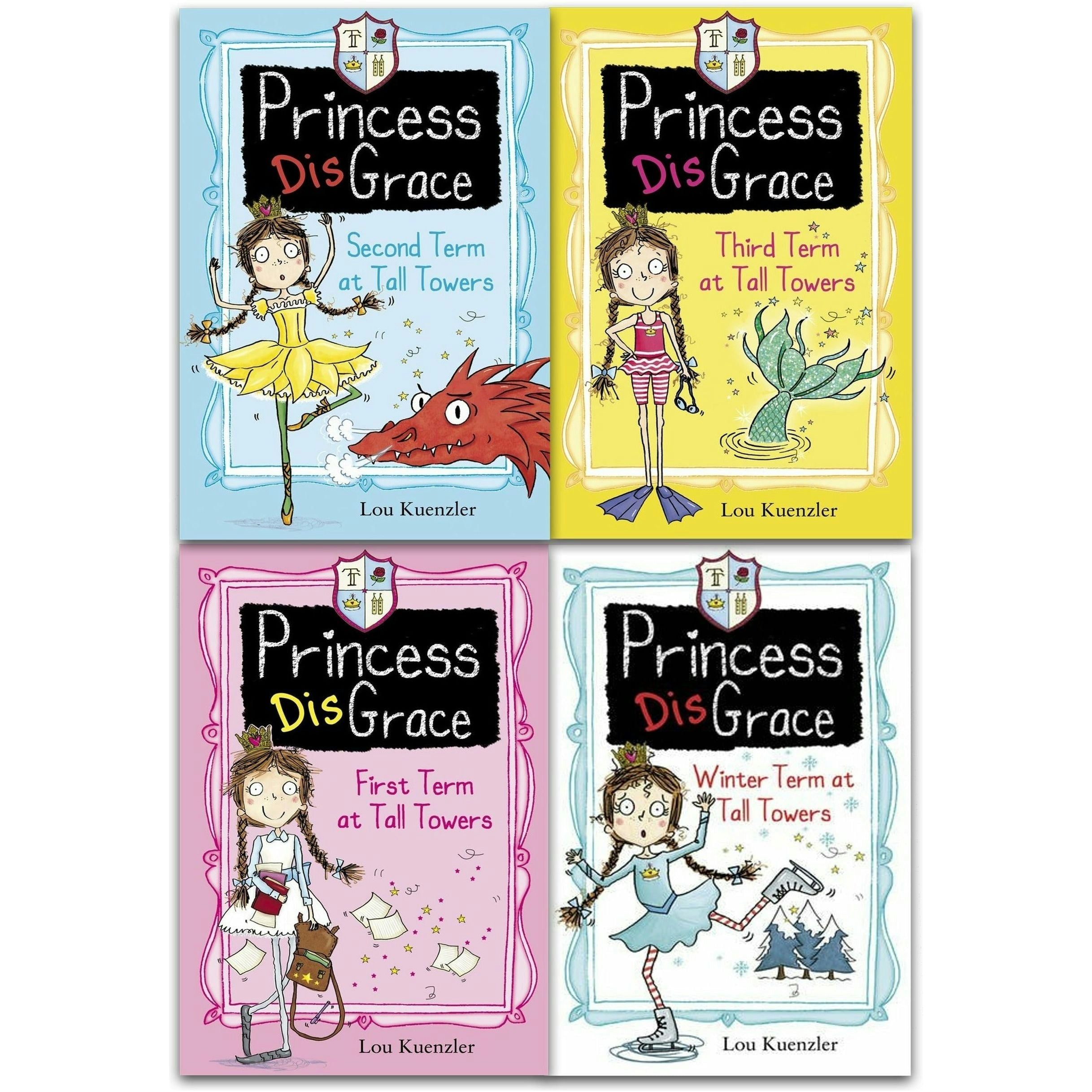Scholastic Princess Disgrace 4 Books Set Collection By Lou Kuenzler