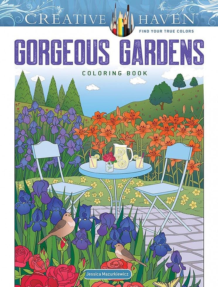 Creative Haven Gorgeous Gardens Coloring Book by Jessica Mazurkiewicz NEW - Image 6