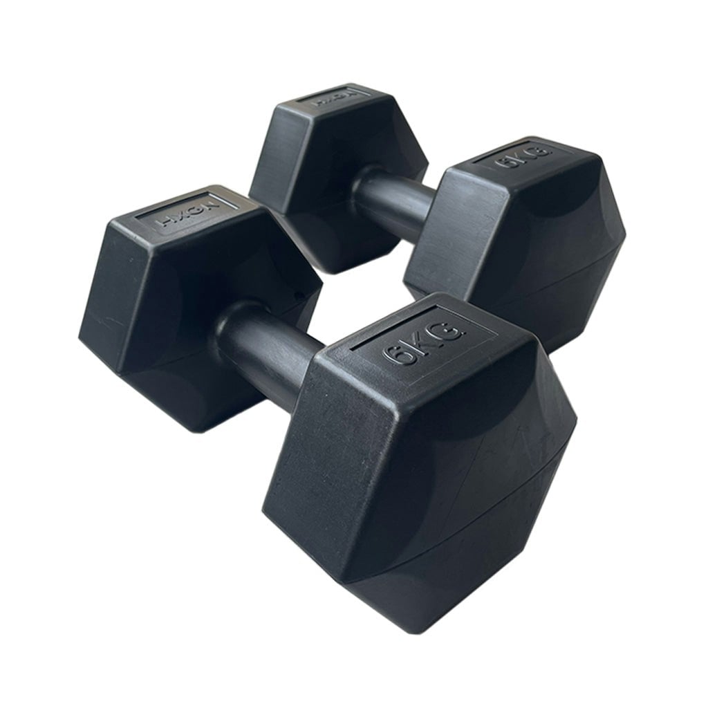HXGN - Hex Dumbbell - 6kg - Black - 2 Pack - Image 5