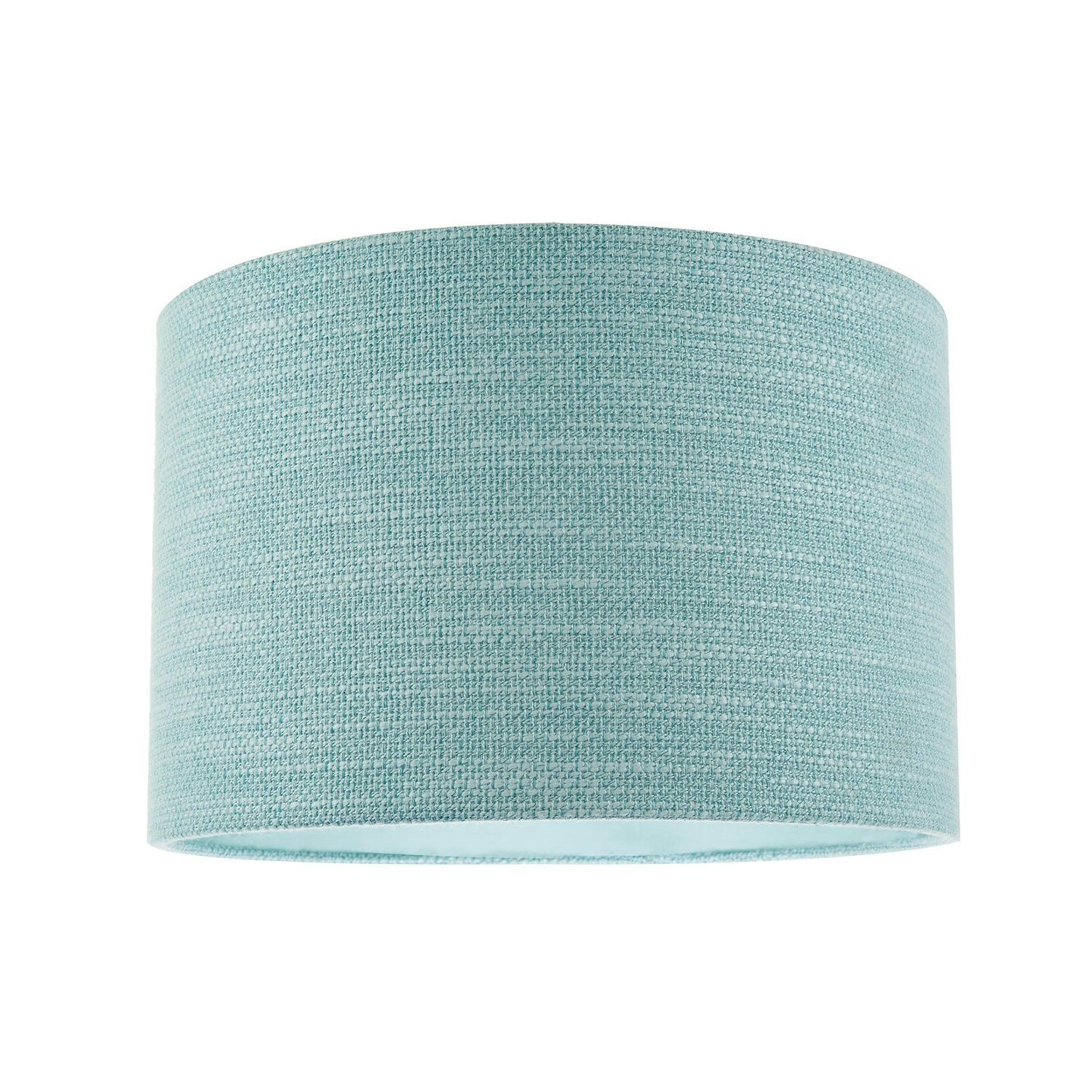 Rackhams Light/Blue Designer Bobbled And Textured Linen Lamp Shade In Duck Egg