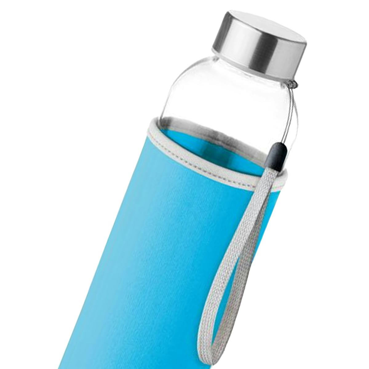 Midocean Turquoise Utah Glass 500Ml Water Bottle - One Size - 100% Mixed