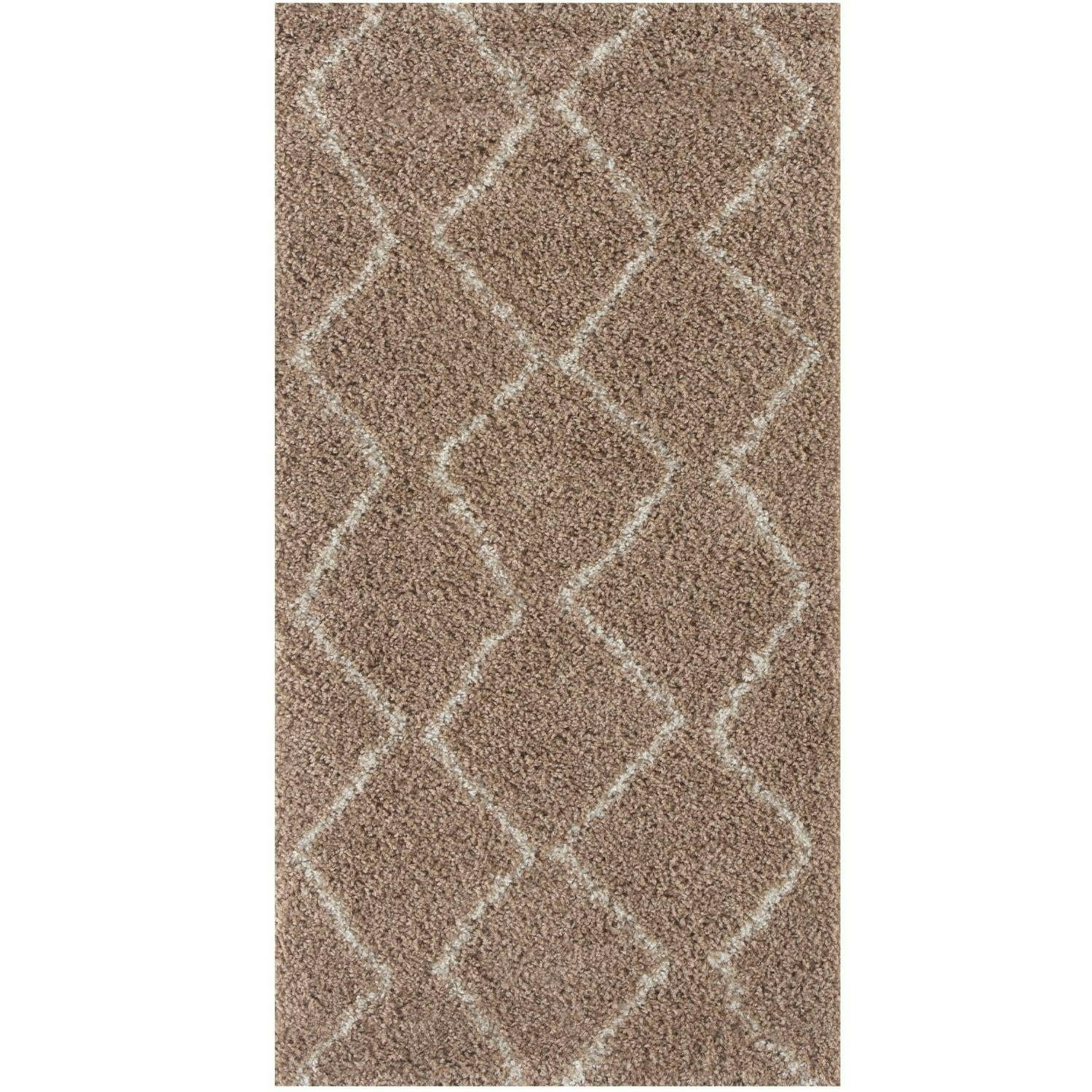 The Rugs Beige Moroccan Shaggy Rug | 820 - 80X150 Cm