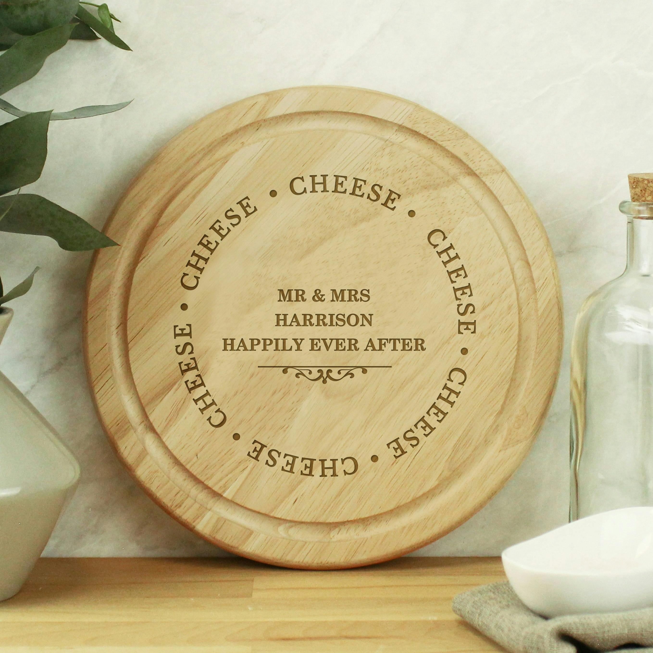 Rackhams Grain Personalised Cheese Round Chopping Board