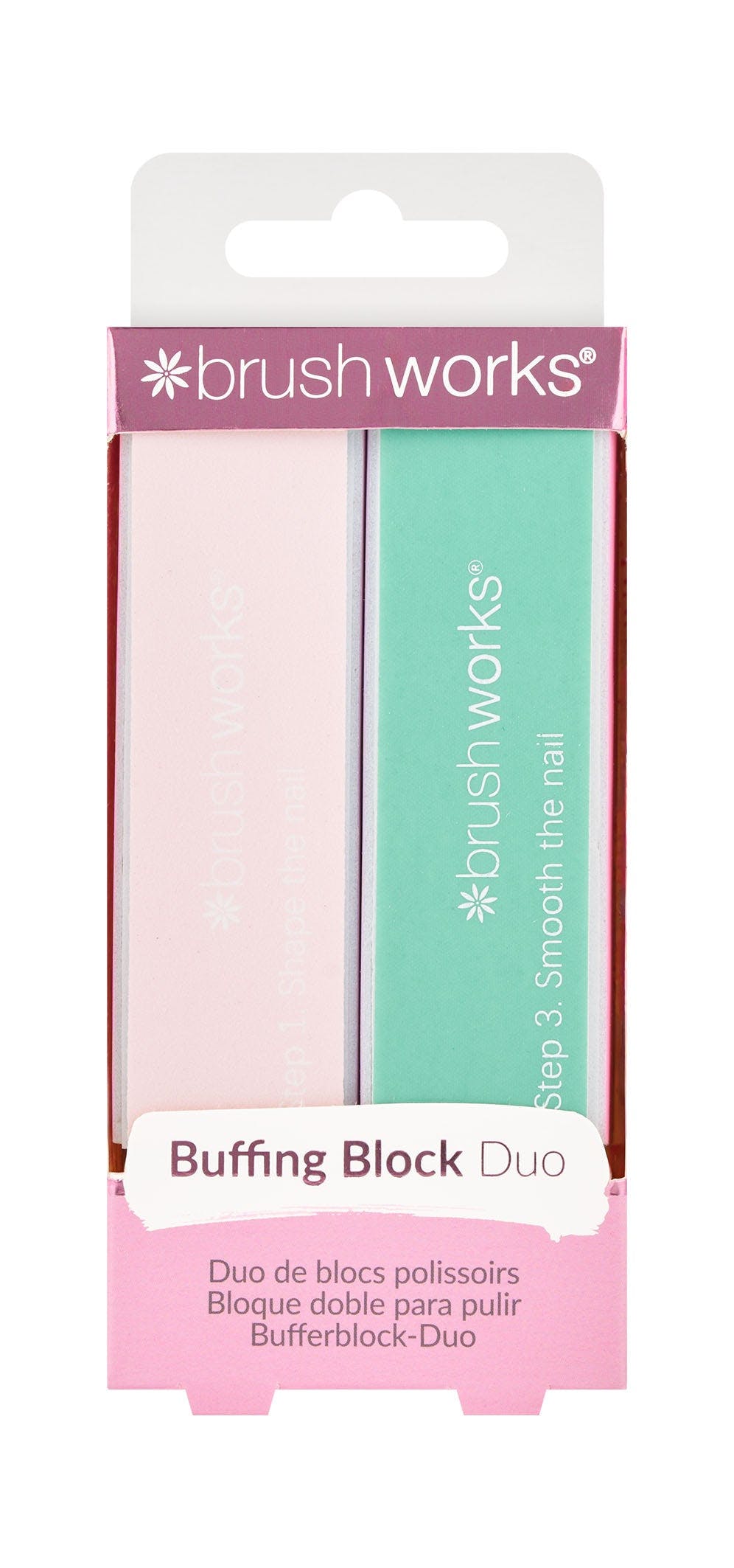Brushworks Pastel Buffing Blocks Four-Sided Nail Buffer Block - Image 3