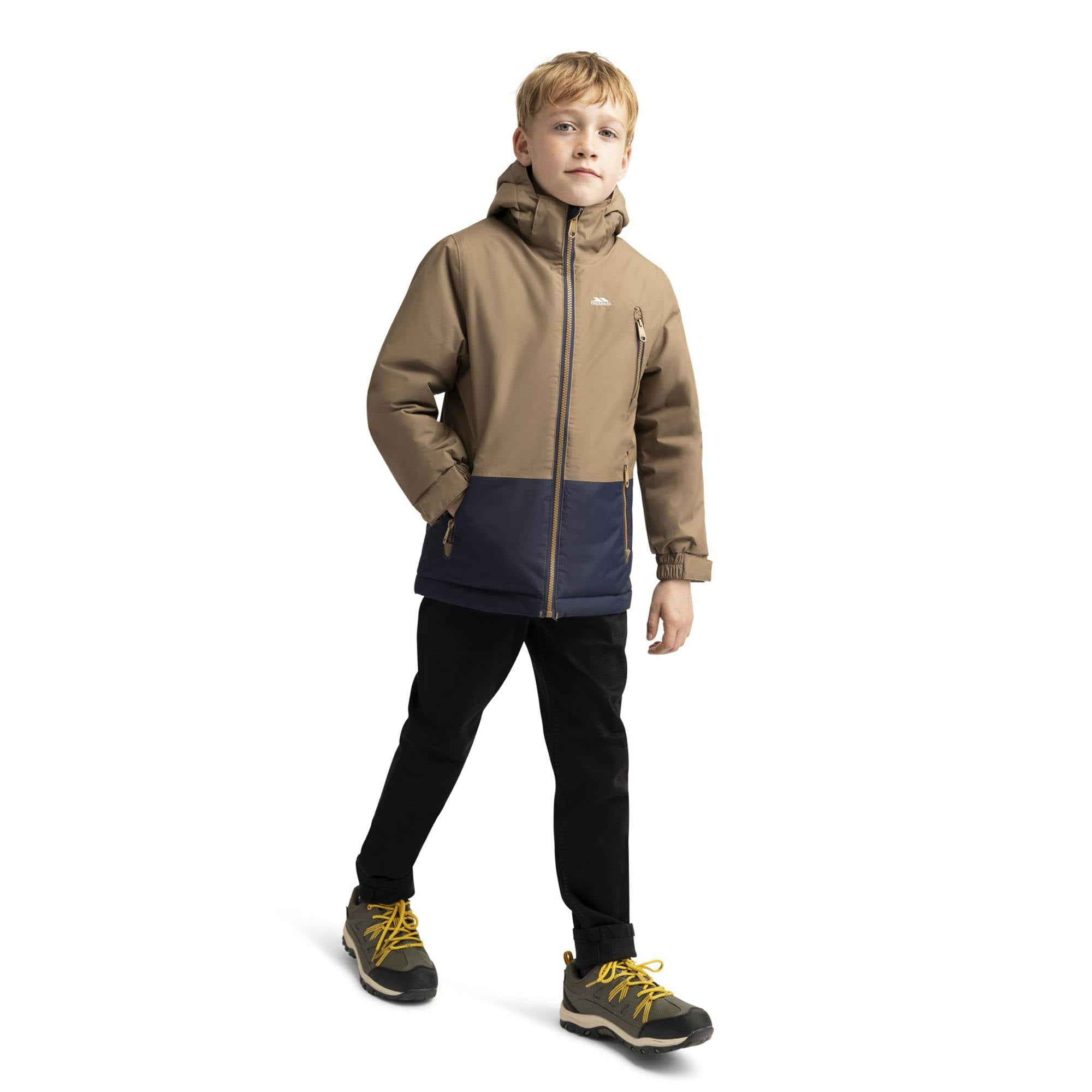 Trespass Boys Franzz Padded Waterproof Jacket - Brownie - 5-6 Years - Brownie - 100% Polyester