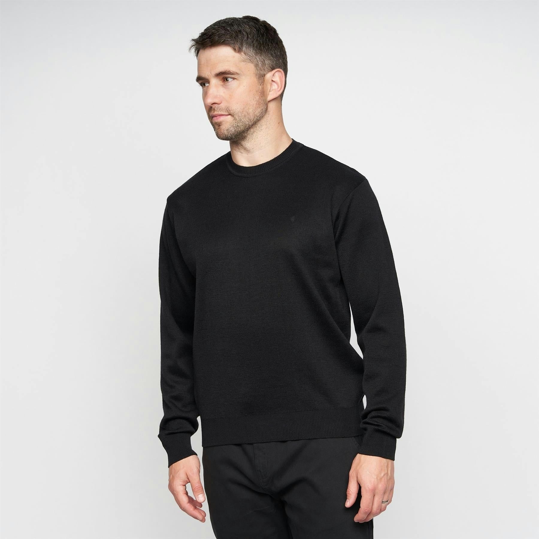 Gabicci Men's Black G00k04 Crew Neck Sweater Classic - 3XL