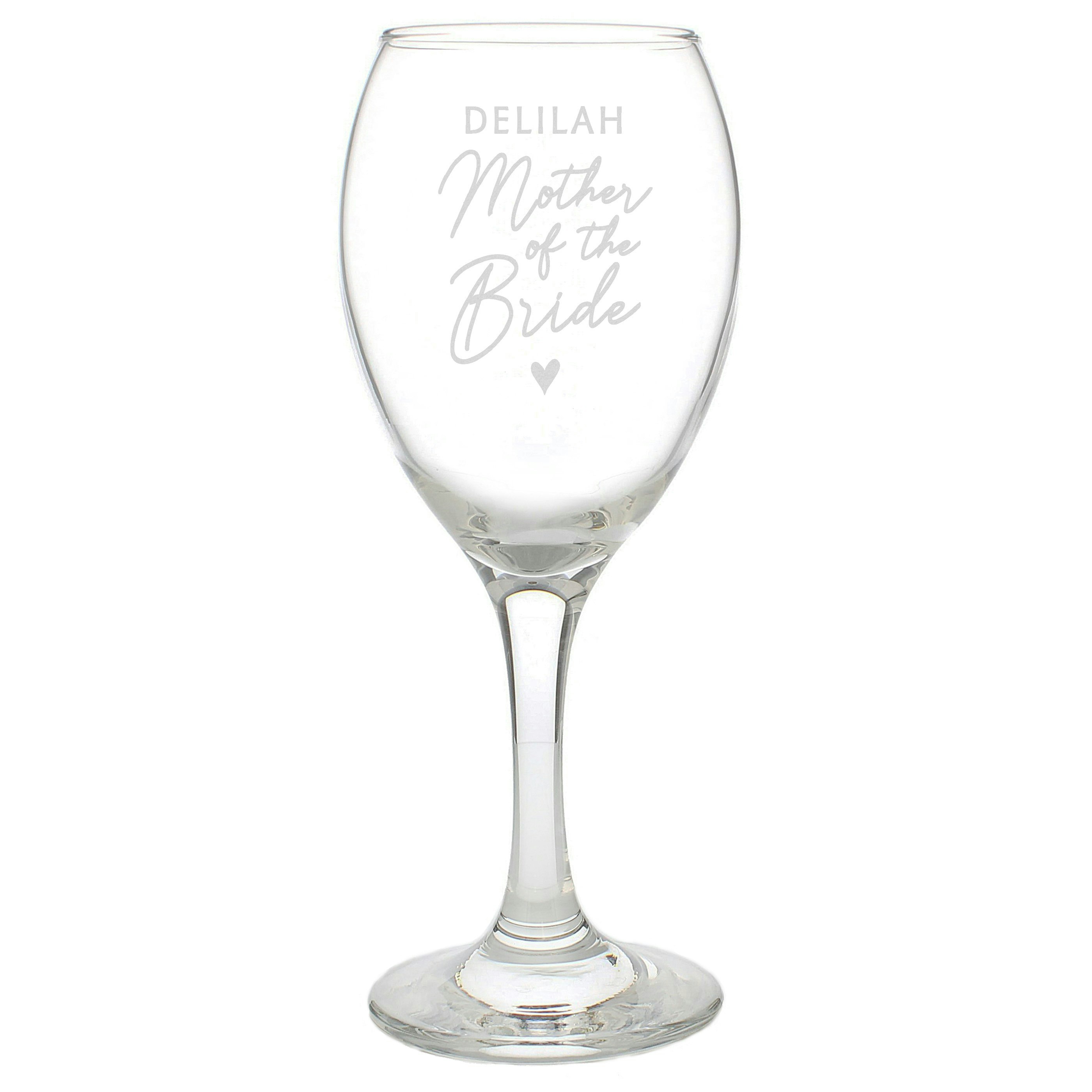Personalised Memento Company Personalised Mother Of The Bride Wine Glass
