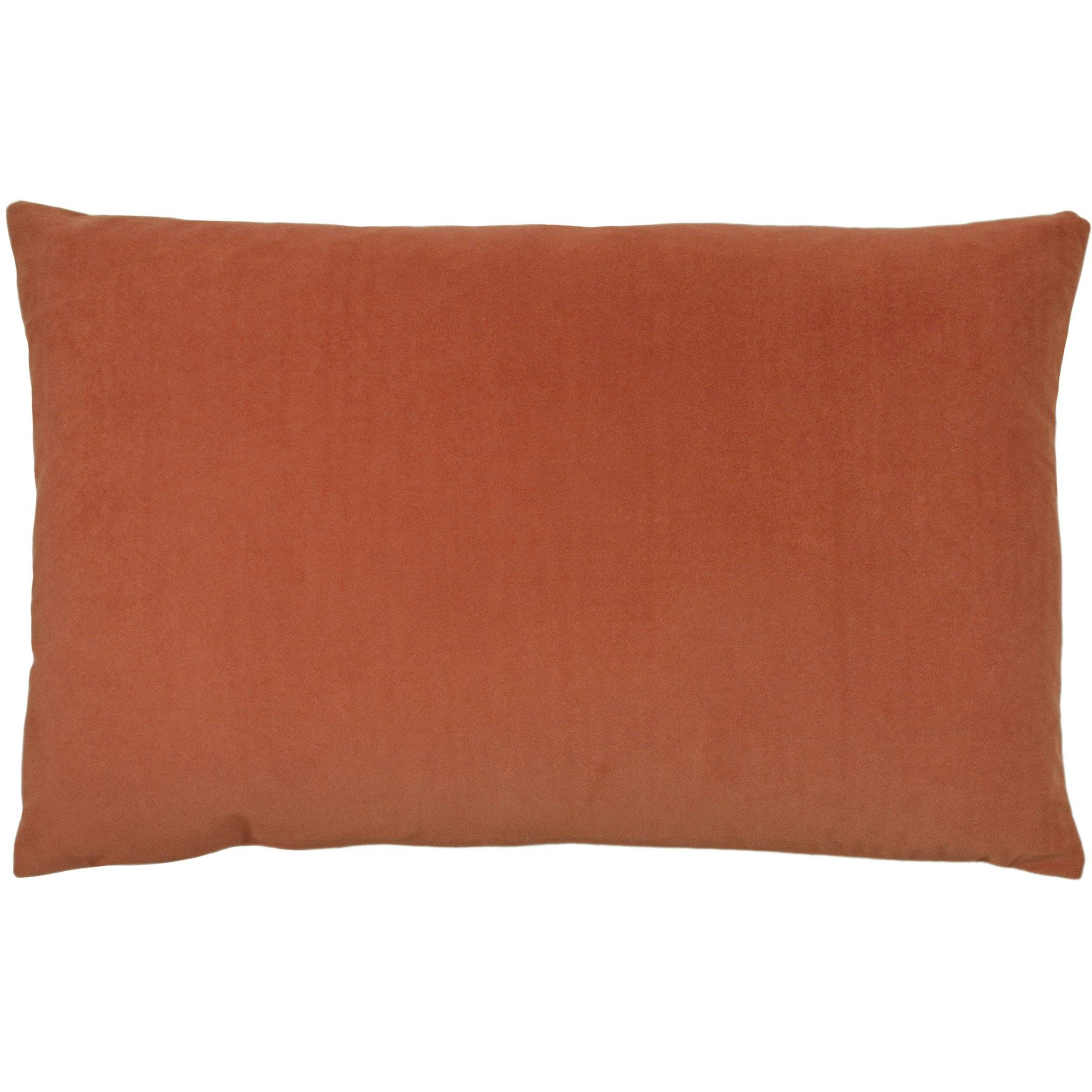 Rackhams Red/Cream Contra Cushion Cover - Brick - One Size - Brick - 100% Polyester