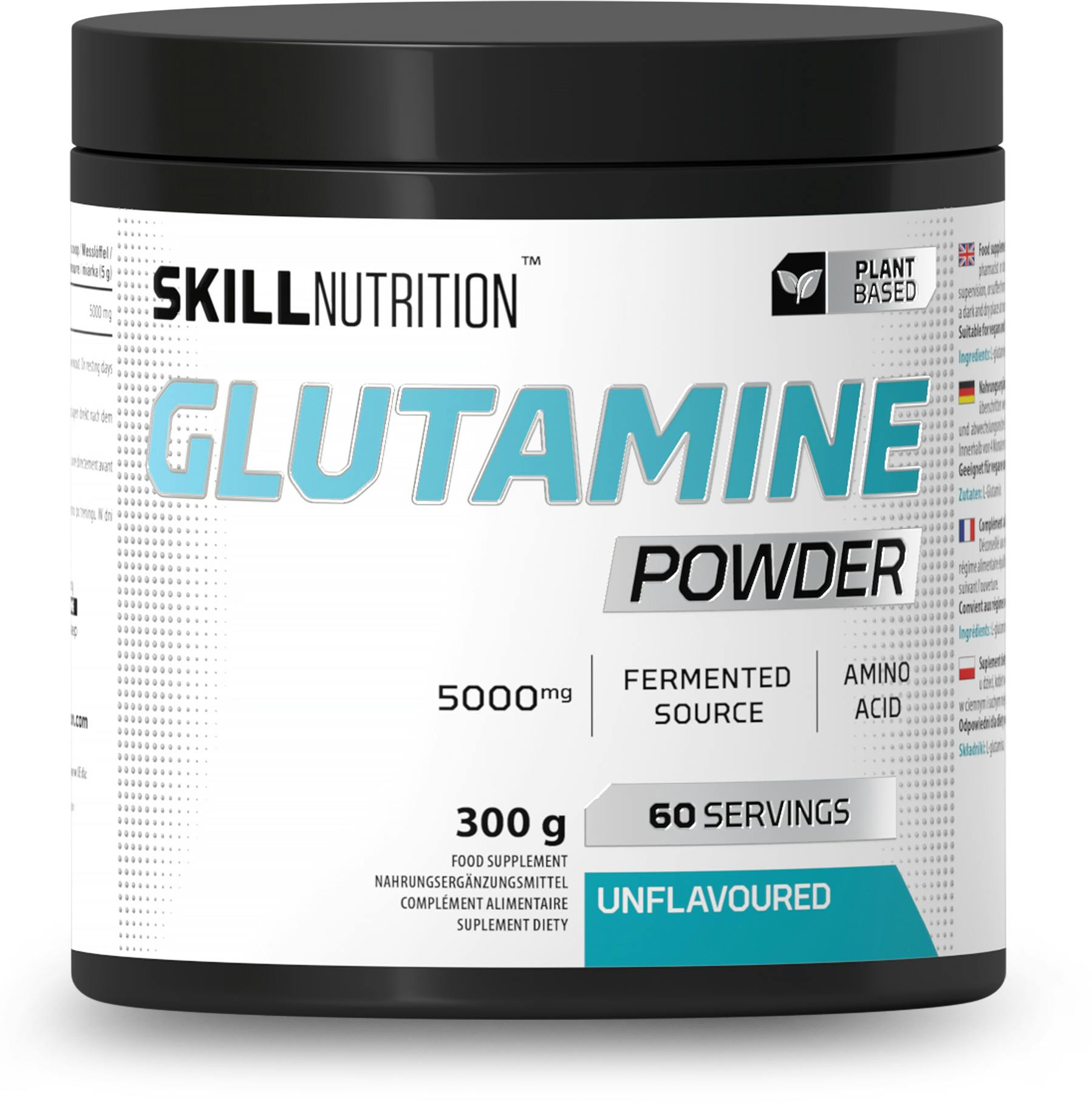 Skill Nutrition Glutamine Powder, Unflavoured - 300G