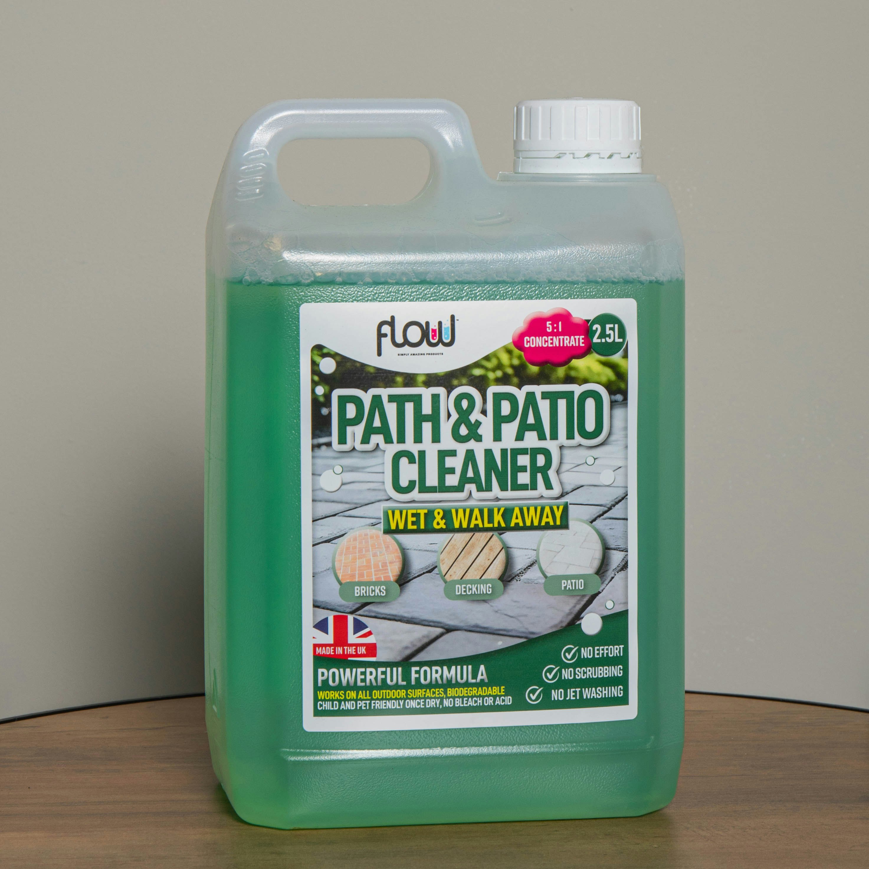 Rackhams 2.5 Litre Wet & Walk Away Patio Surface Cleaner Concentrate
