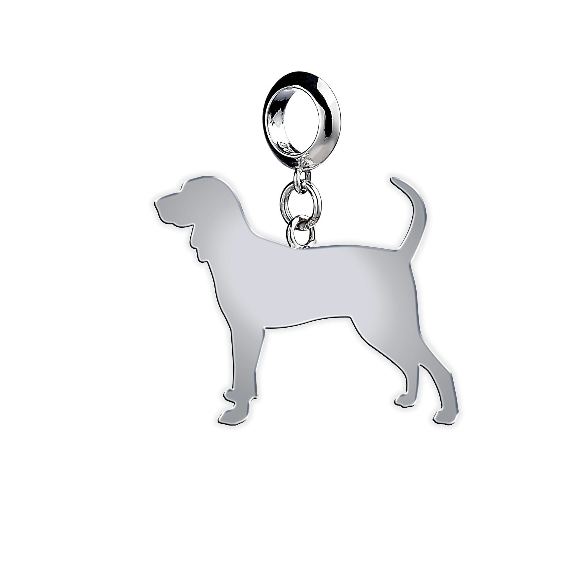 Mylee London Silver Coonhound Silhouette Charm - Yes - Slider Charm
