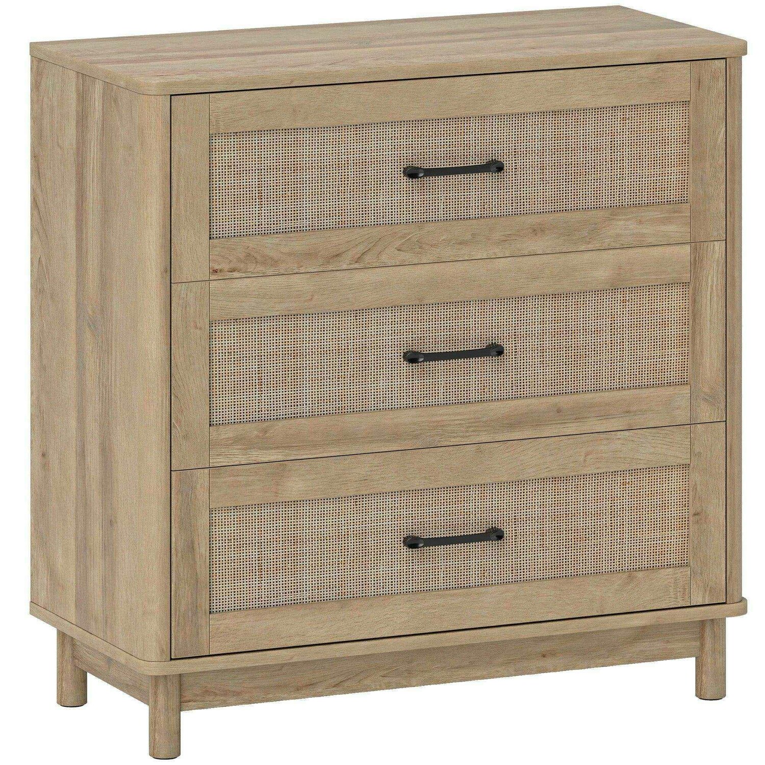 Bobobiy 76 Cm Wide Drawer Chest Of Drawers With 3 Drawer - Oak - Oak - Image 4