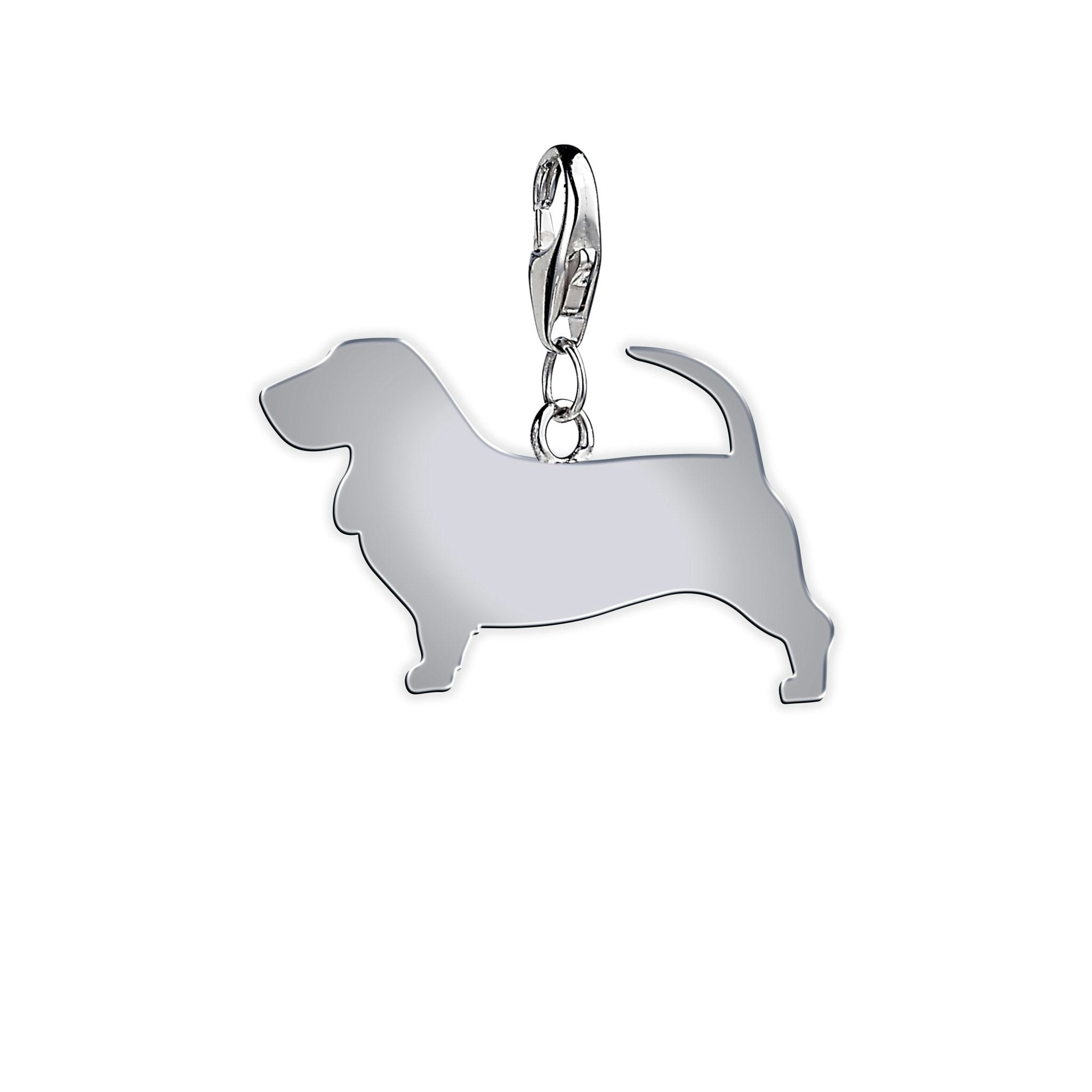 Mylee London Silver Basset Fauve De Bretagne Silhouette Charm - No - Clip On Charm