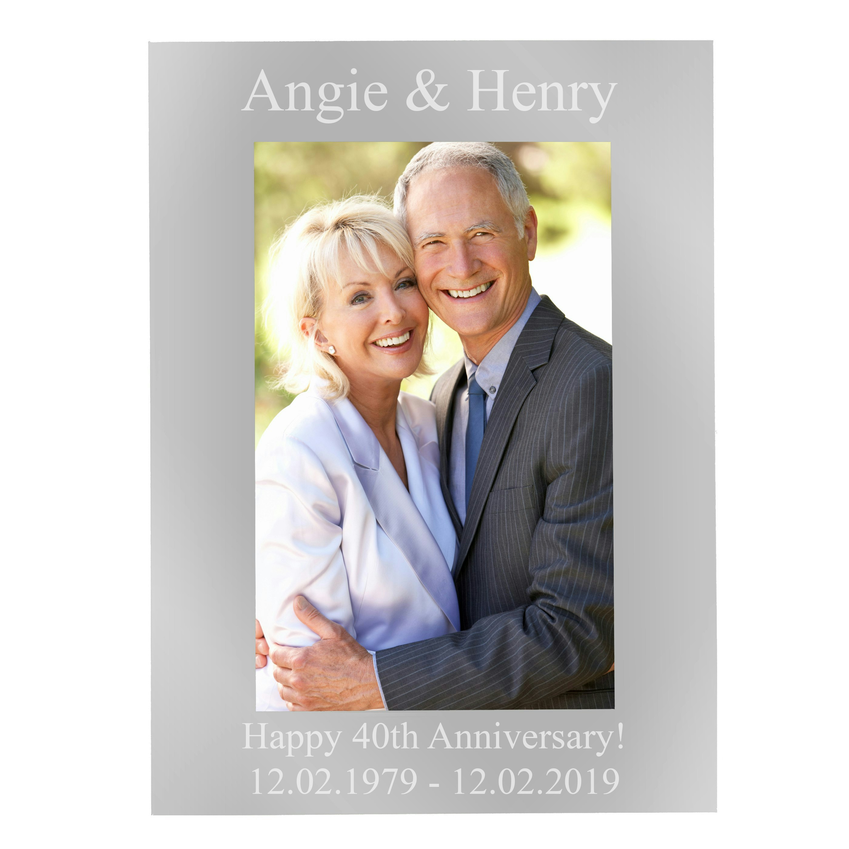 Rackhams Silver Personalised Potrait 4X6 Photo Frame