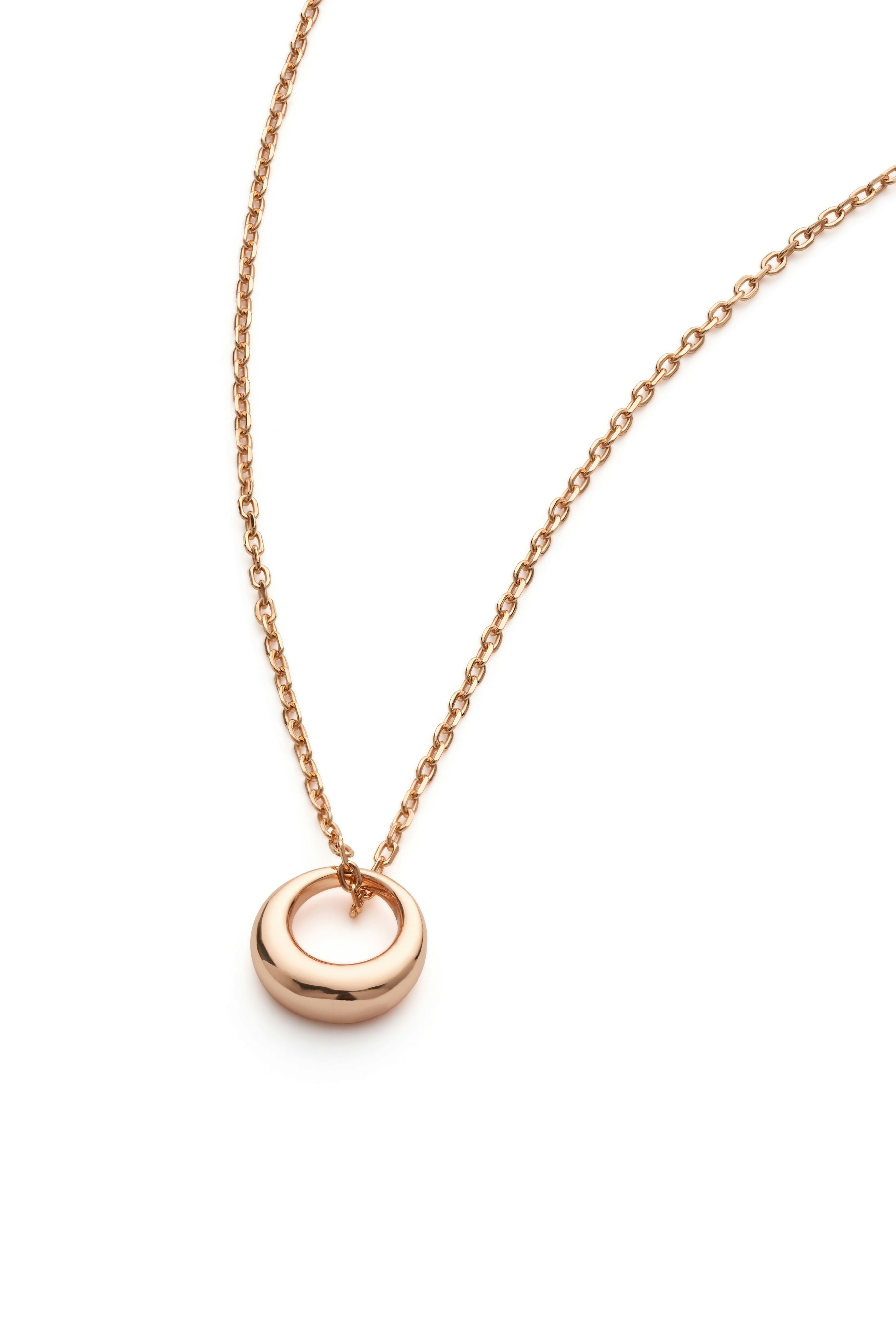 Elk & Bloom Gold Rose Dainty Circle Necklace - Rose - Pendant Only - Yes Please