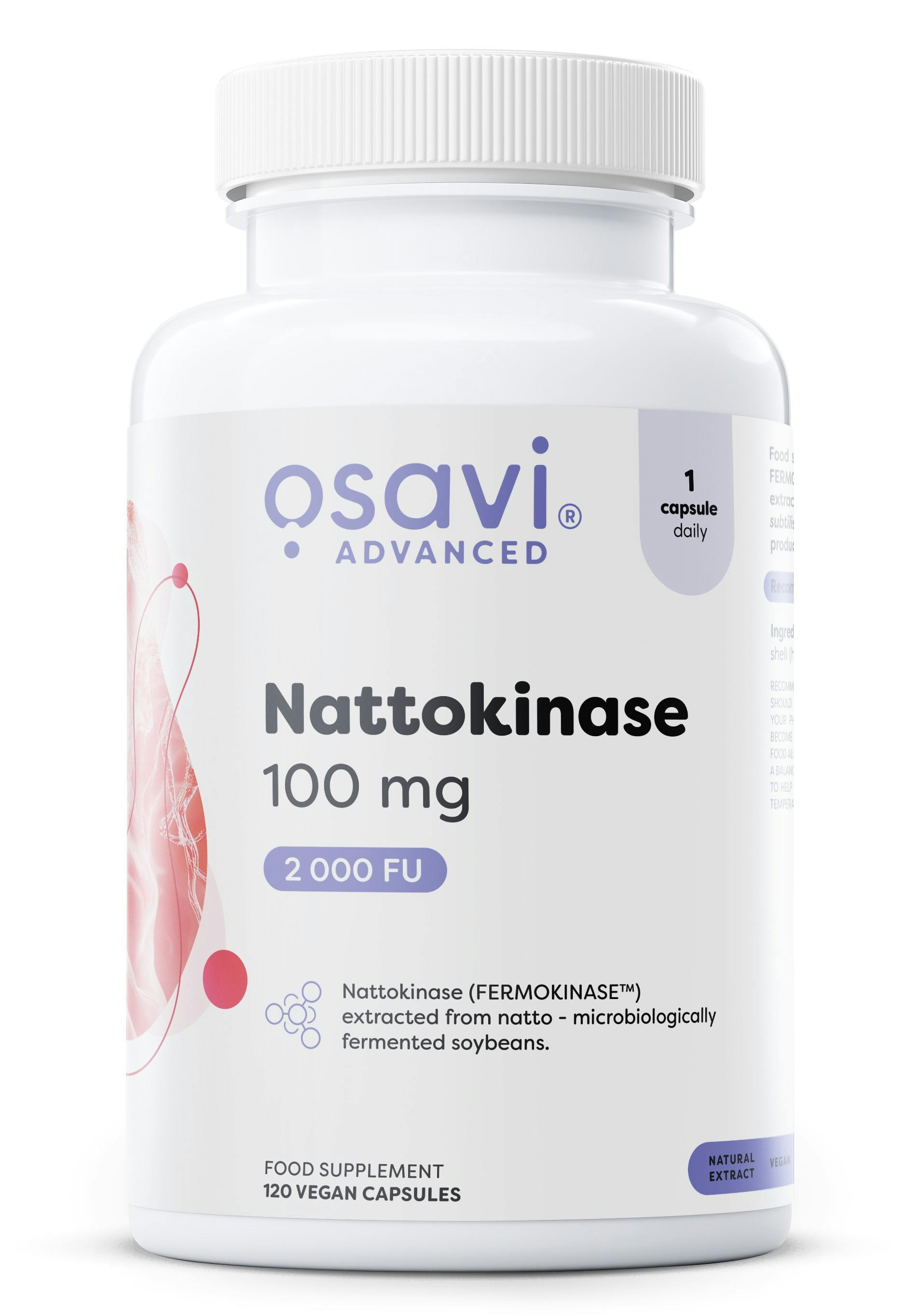 Nattokinase, 100mg - 120 vegan caps - Image 5