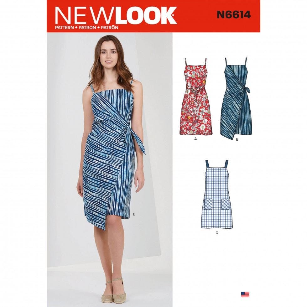 New Look Women's Sewing Pattern 6614, Dresses For A (8-10-12-14-16-18-20) - Intermediate - A (8-10-12-14-16-18-20)