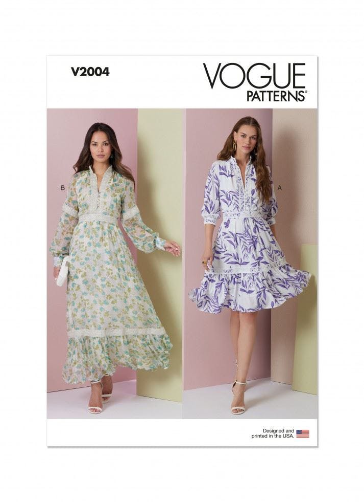 Vogue Women's Sewing Pattern 2004, Dresses For B5 (8-10-12-14-16) - Intermediate - Y5 (18-20-22-24-26)