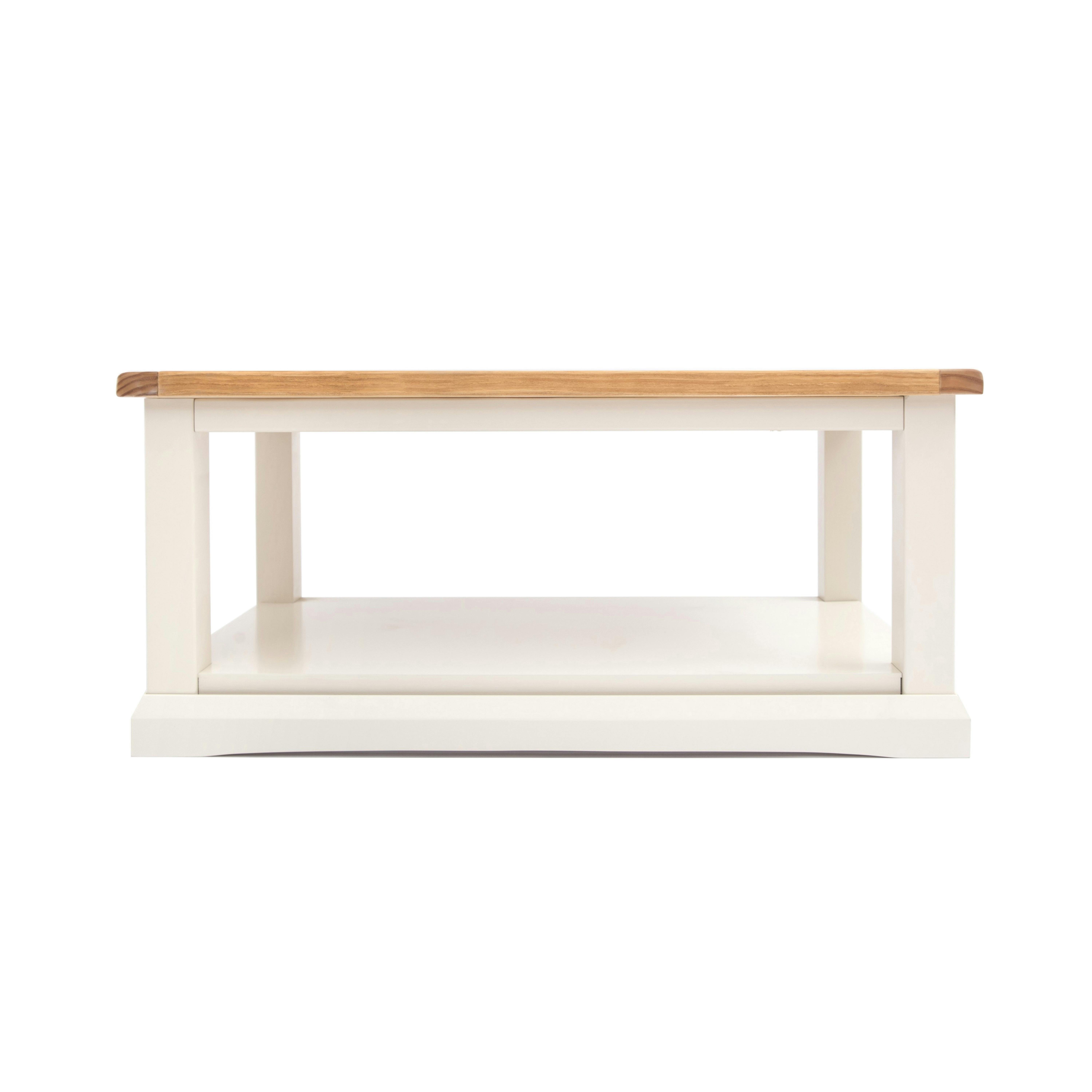 Cabinet Bits White Coffee Table With Shelf - H45 W100 D60cm - Off