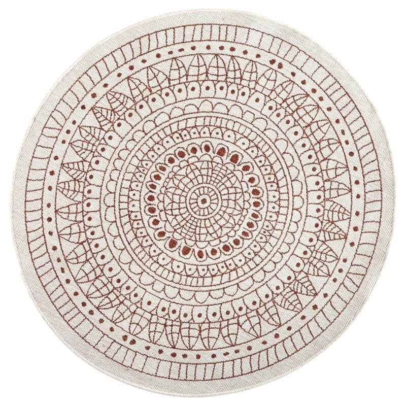 Rackhams Porto Round Reversible Terra Rug Indoor-Outdoor - Ø 200 Cm