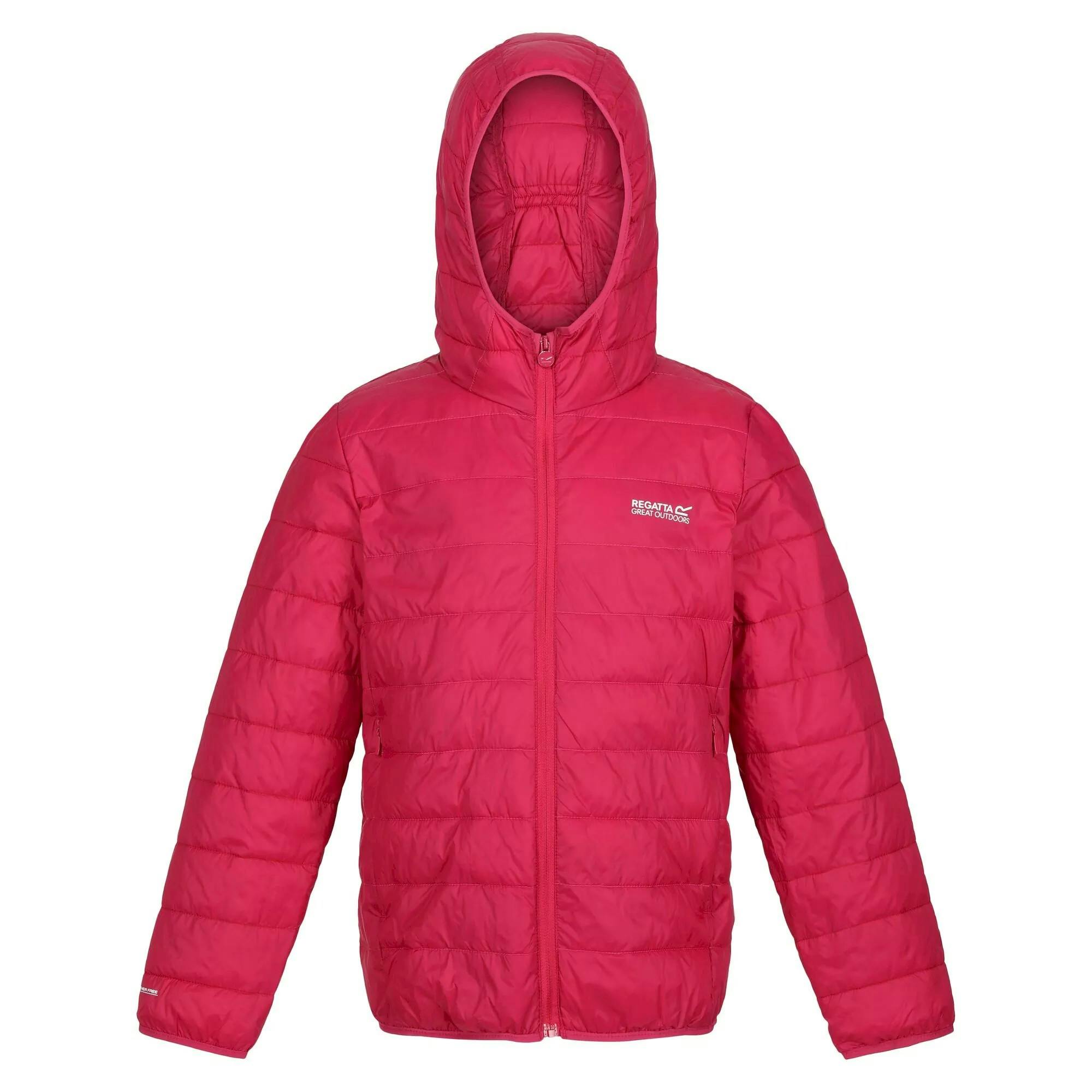 Regatta Pink Kids Hillpack Hooded Jacket - Berry - 13 Years - Berry - 100% Polyamide