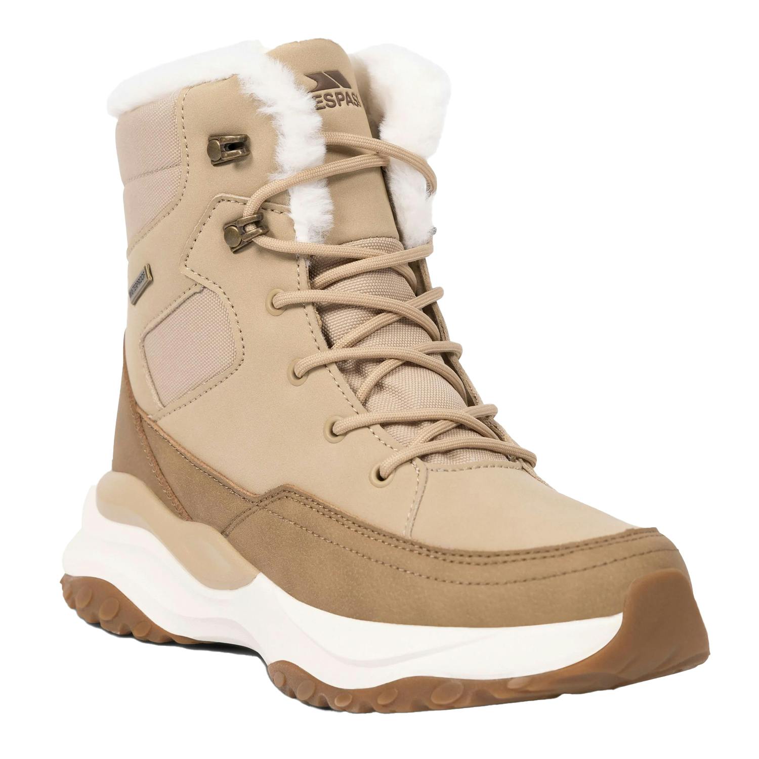 Trespass Women's Nadine Snow Boots - Ecru - 8 Uk - Ecru - 100% Mixed