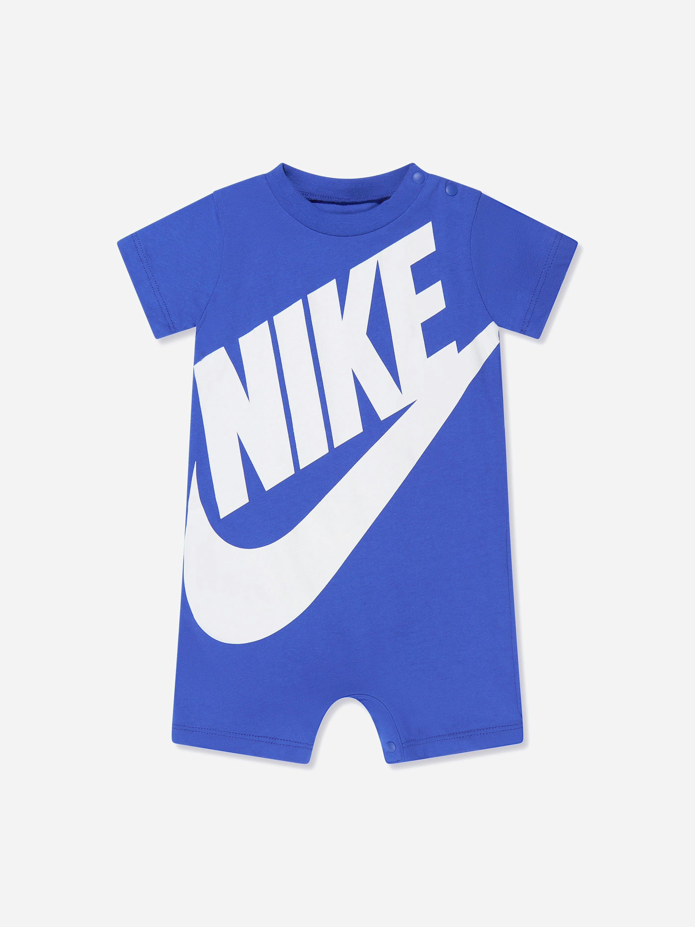 Nike Men's Blue Baby Boys Futura Romper In - 24 Mths
