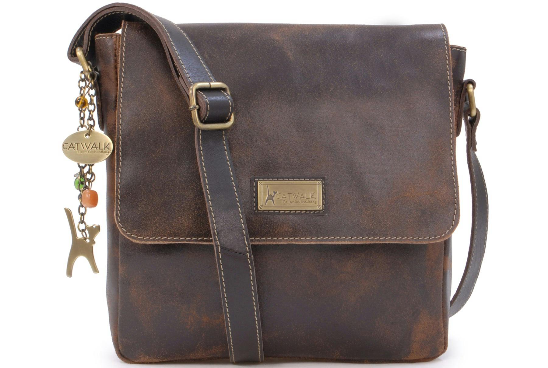 Catwalk Collection Handbags Brown Sabine - Messenger Bag - M
