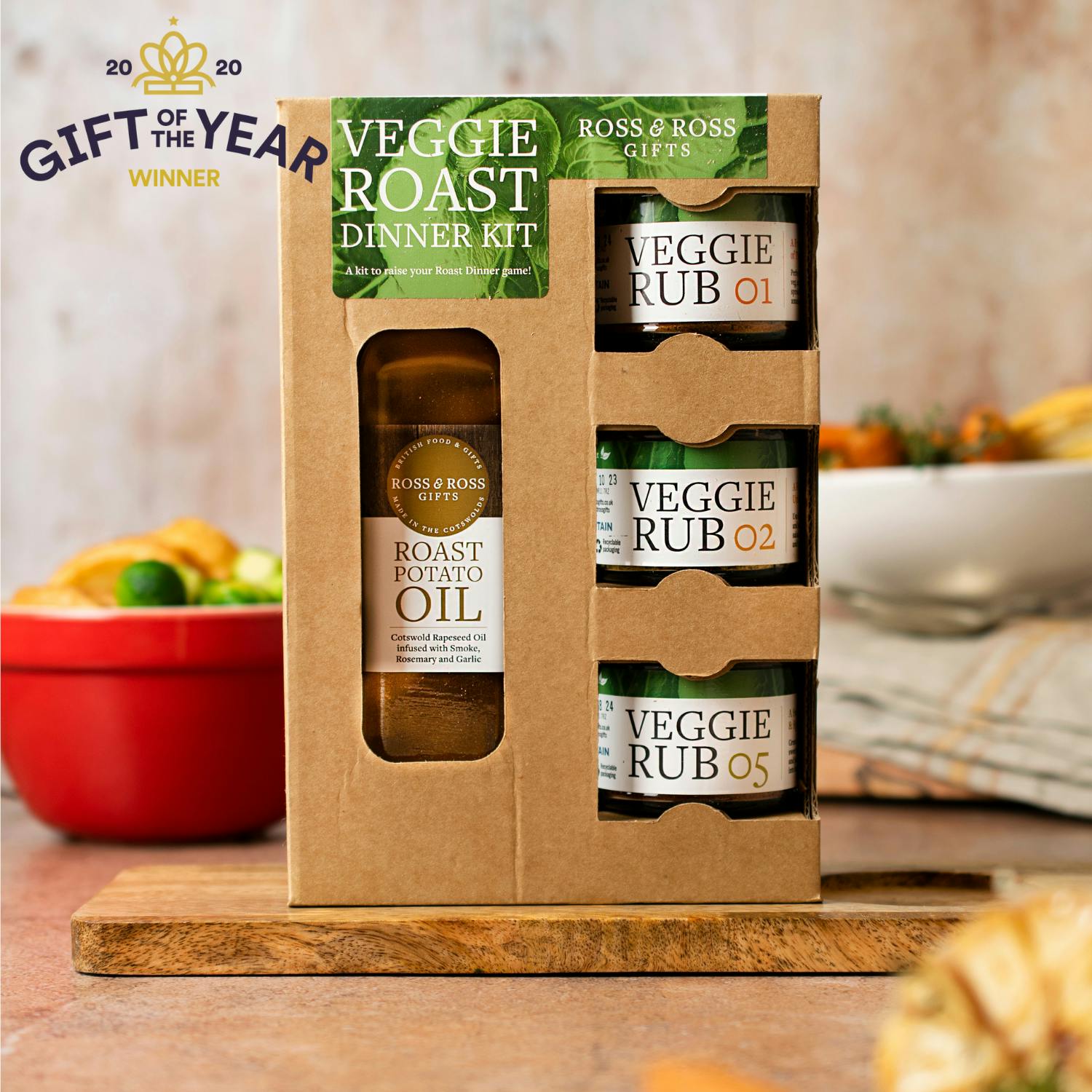 Ross & Ross Gifts Gold Veggie Roast Dinner Kit