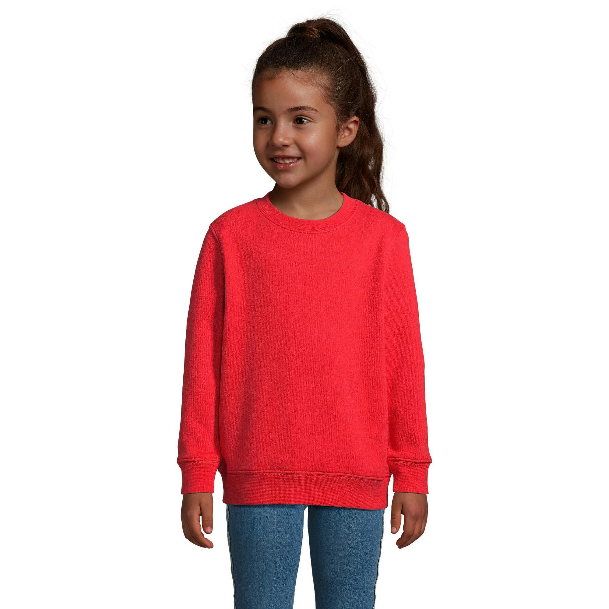 Sols Red Kids Columbia Sweatshirt - Bright - 10 Years - Bright