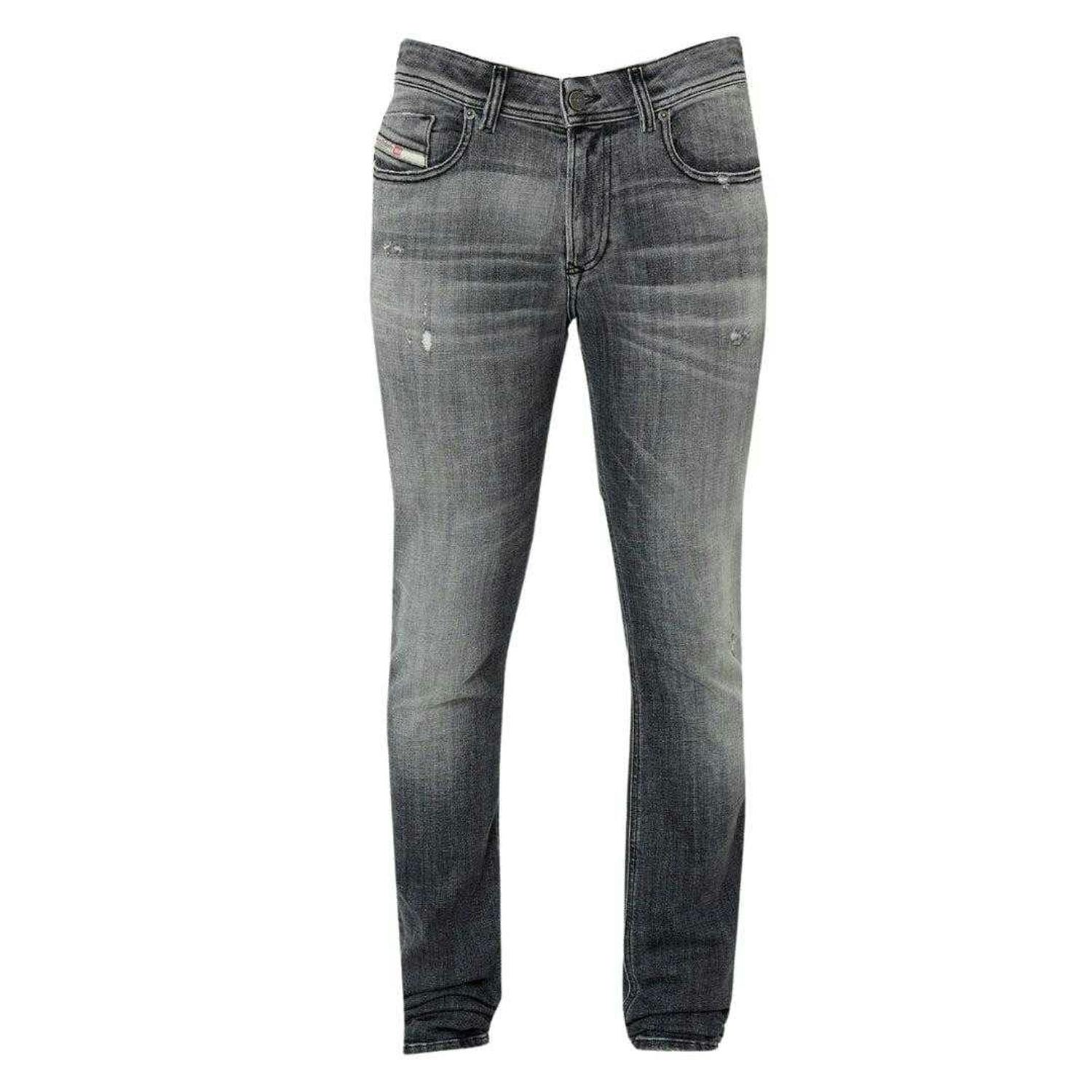 Diesel Men's Grey Sleenker Skinny Jeans - 38R - 96% Cotton/3% Elastomultiester/1% Elastane