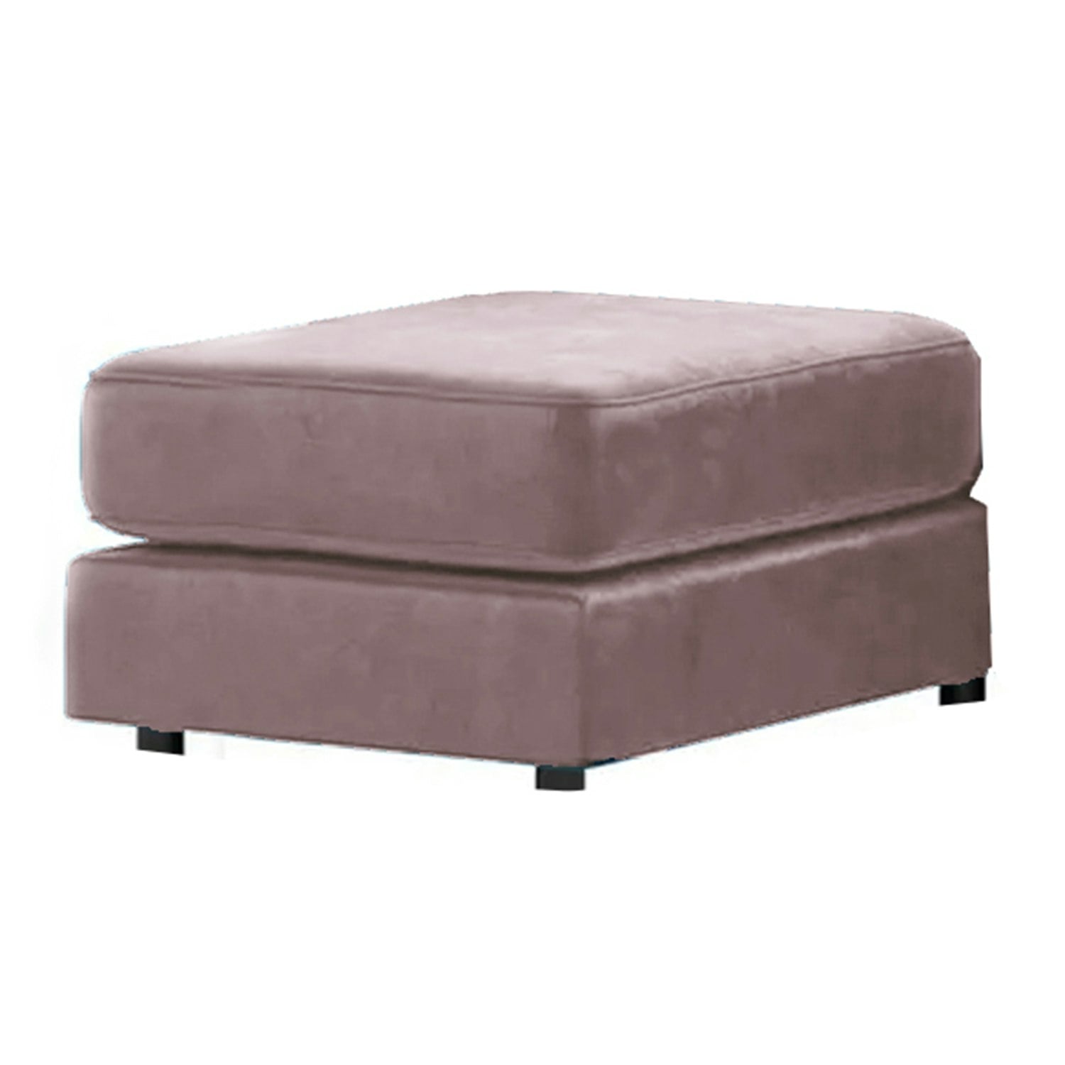 Rackhams Pink Brooklyn Full Foam Plush Velvet Footstool