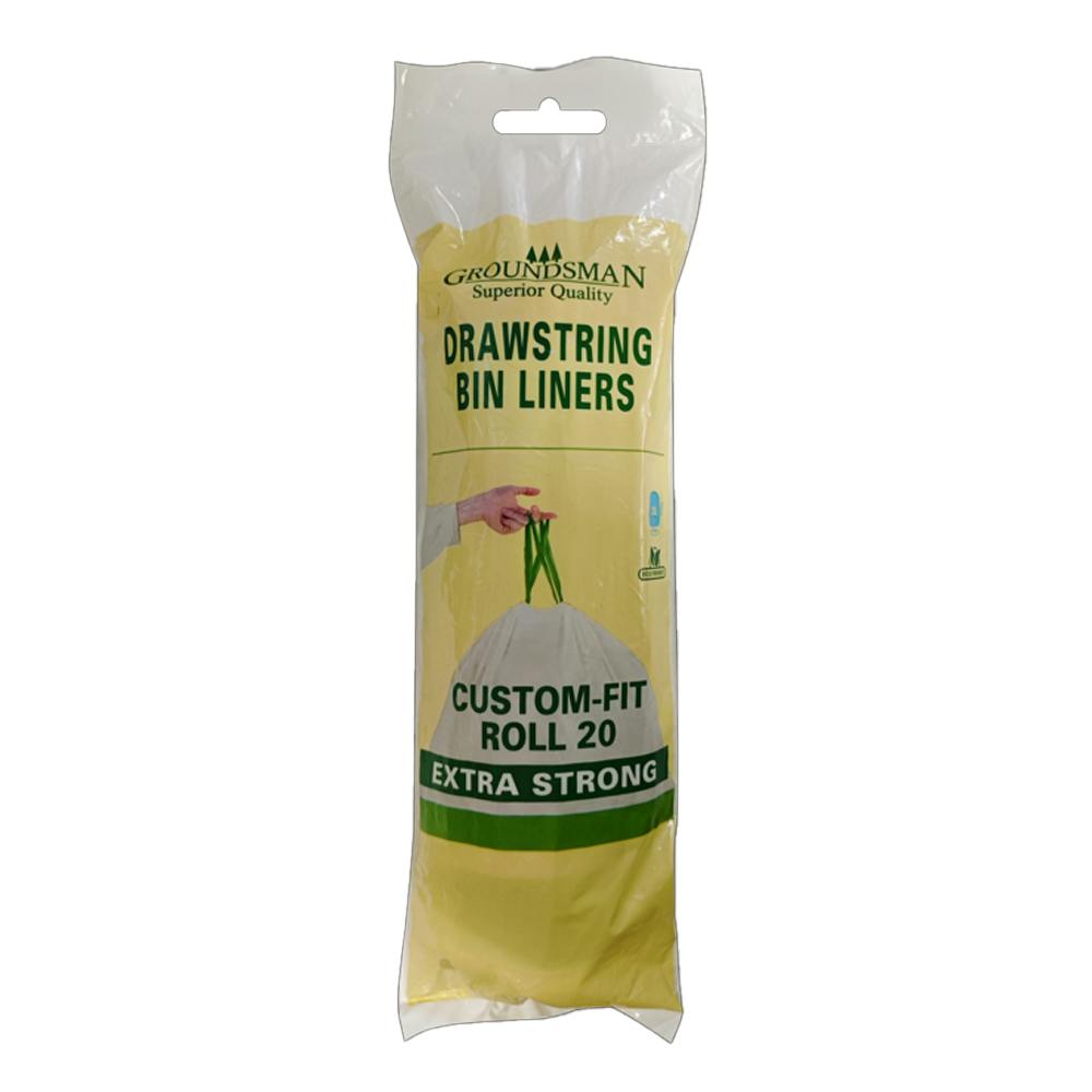 Rackhams White/Green Swing Bin Liners (Pack Of 20) - One Size