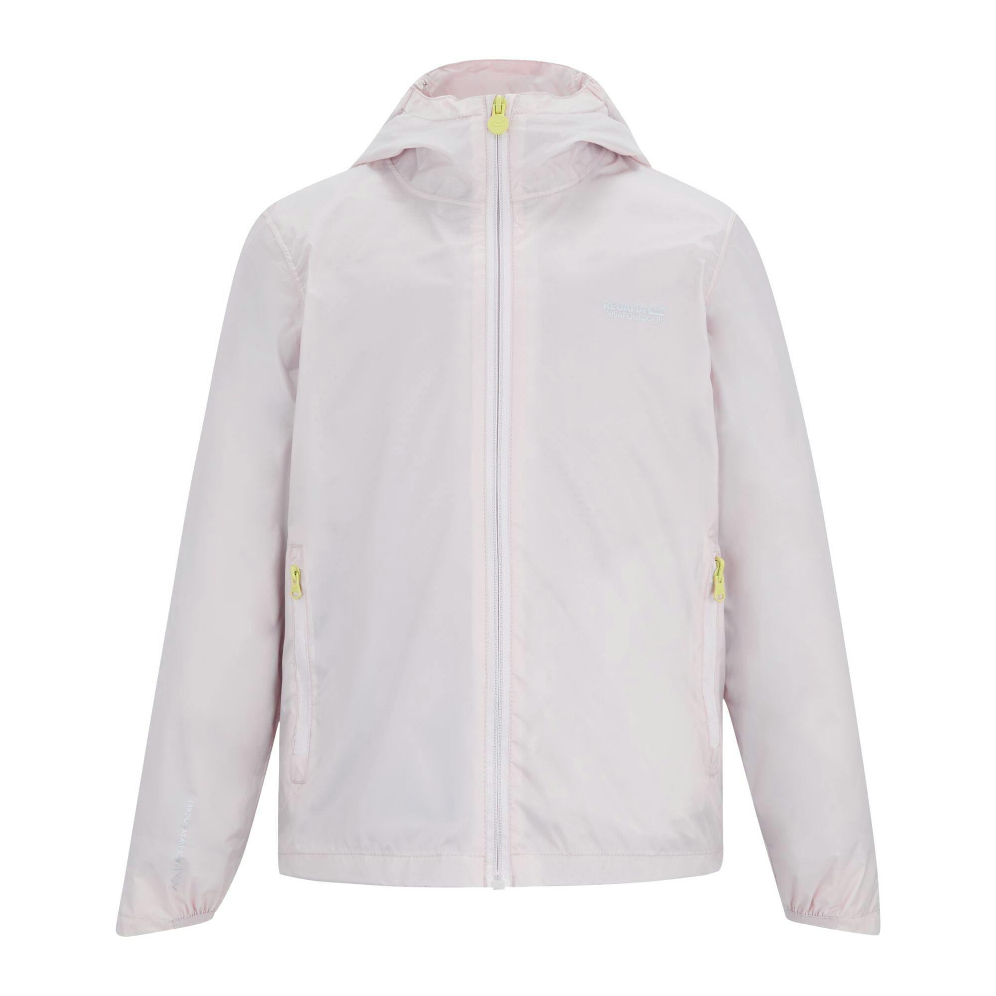 Regatta Pink Kids Lever Waterproof Shell Jacket - Haze - 14 Years - Haze - 100% Polyamide