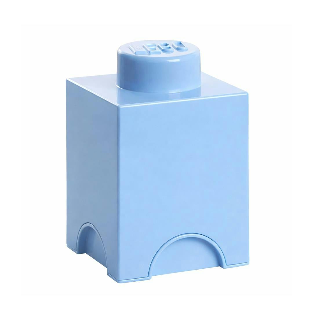 Lego Light/Blue Square 1-Stud 1.2L Stackable Storage Brick - Storage Brick - 3+