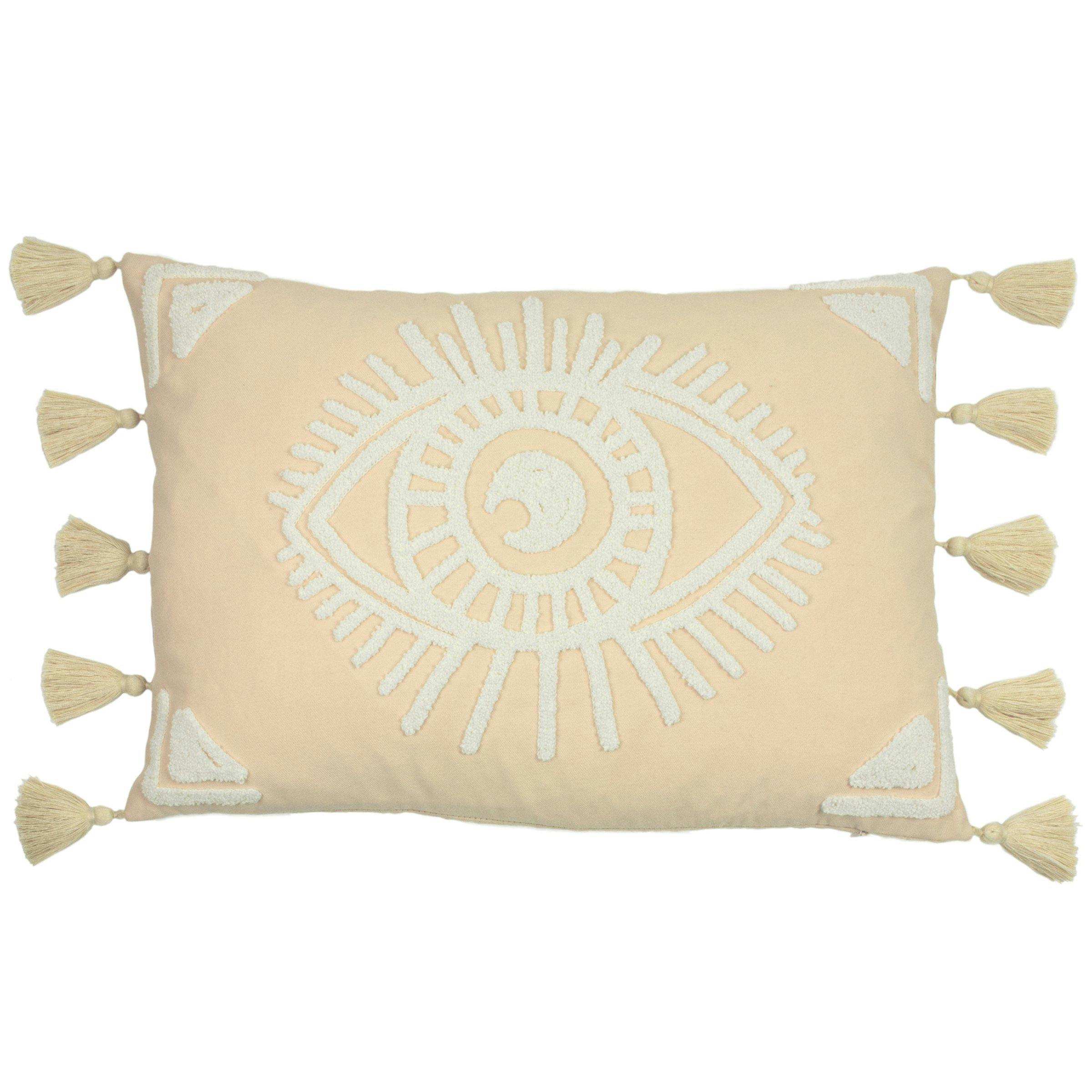 Rackhams Ashram Eye Cushion Cover - Blush - One Size - Blush - 100% Polyester
