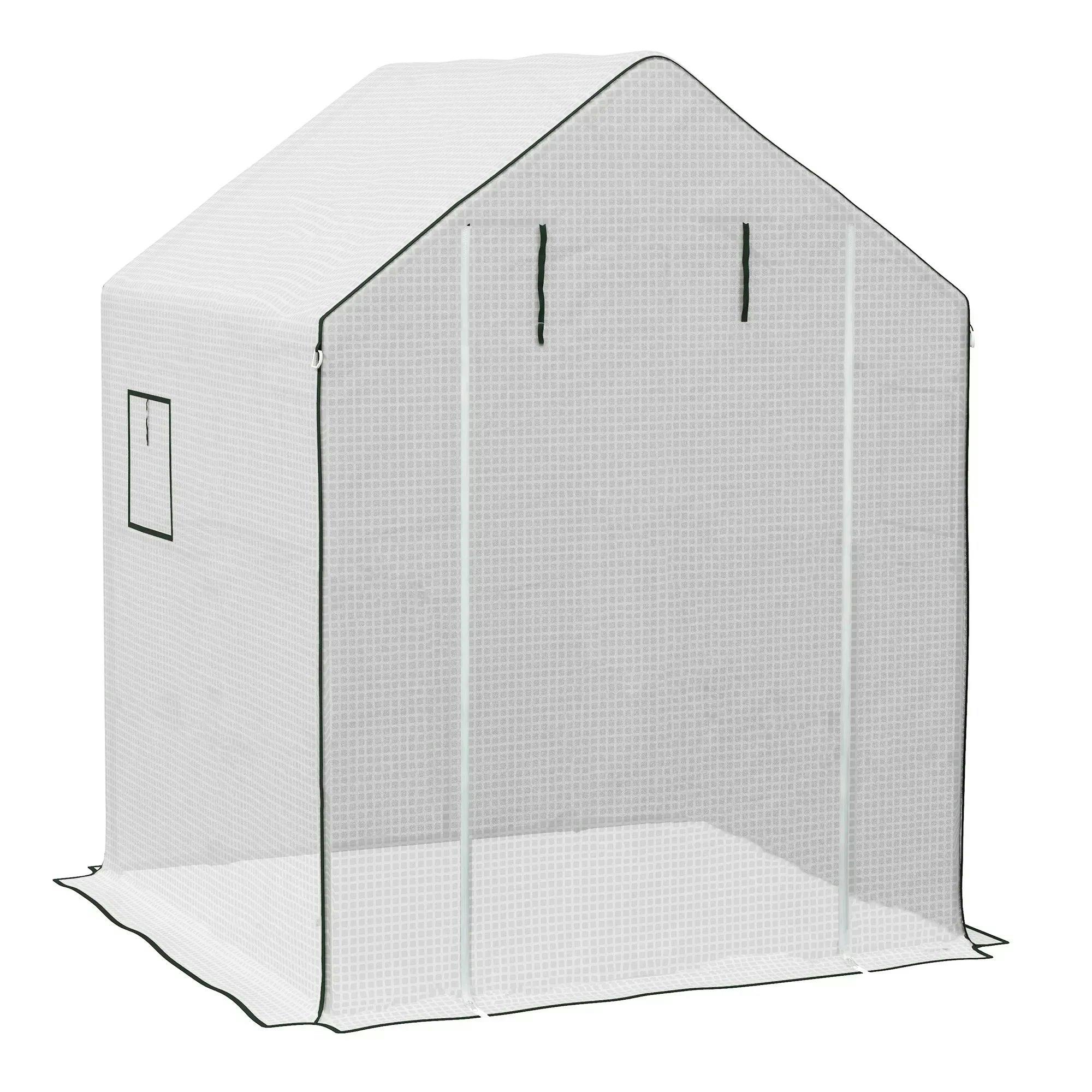 Outsunny Unisex White Walk-In Greenhouse Cover Replacement With Door And Mesh Windows, - Image 7
