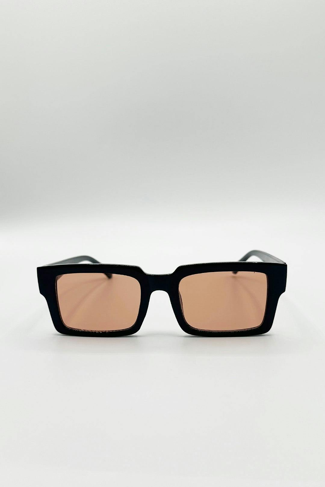 Svnx Black Oversized Square Sunglasses In - One Szie
