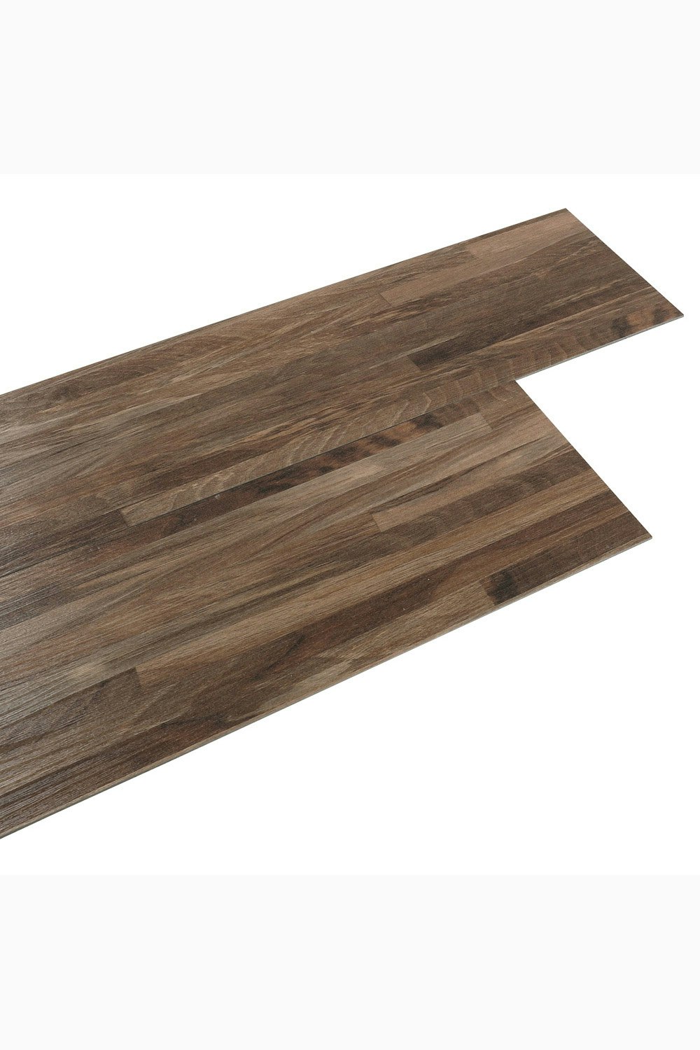Rackhams Brown 36Pcs Pvc Wooden Self-Adhesive Laminate Flooring Planks For Home Decor